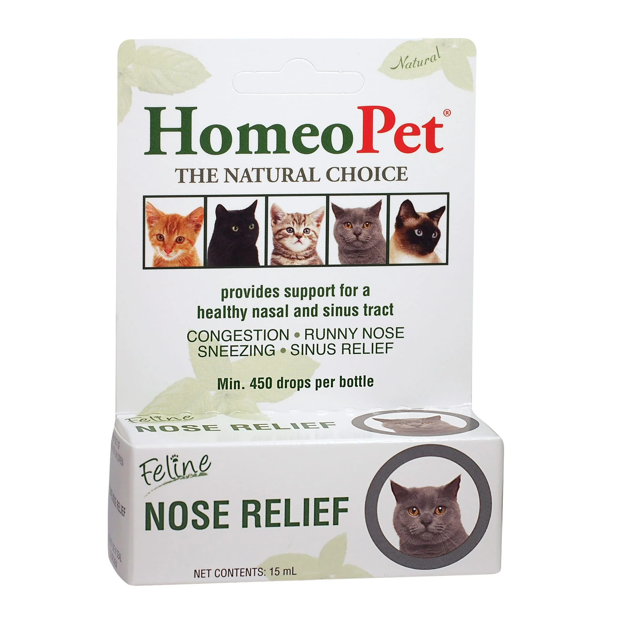 Homeopet Feline Nose Relief 15ml - Image 1