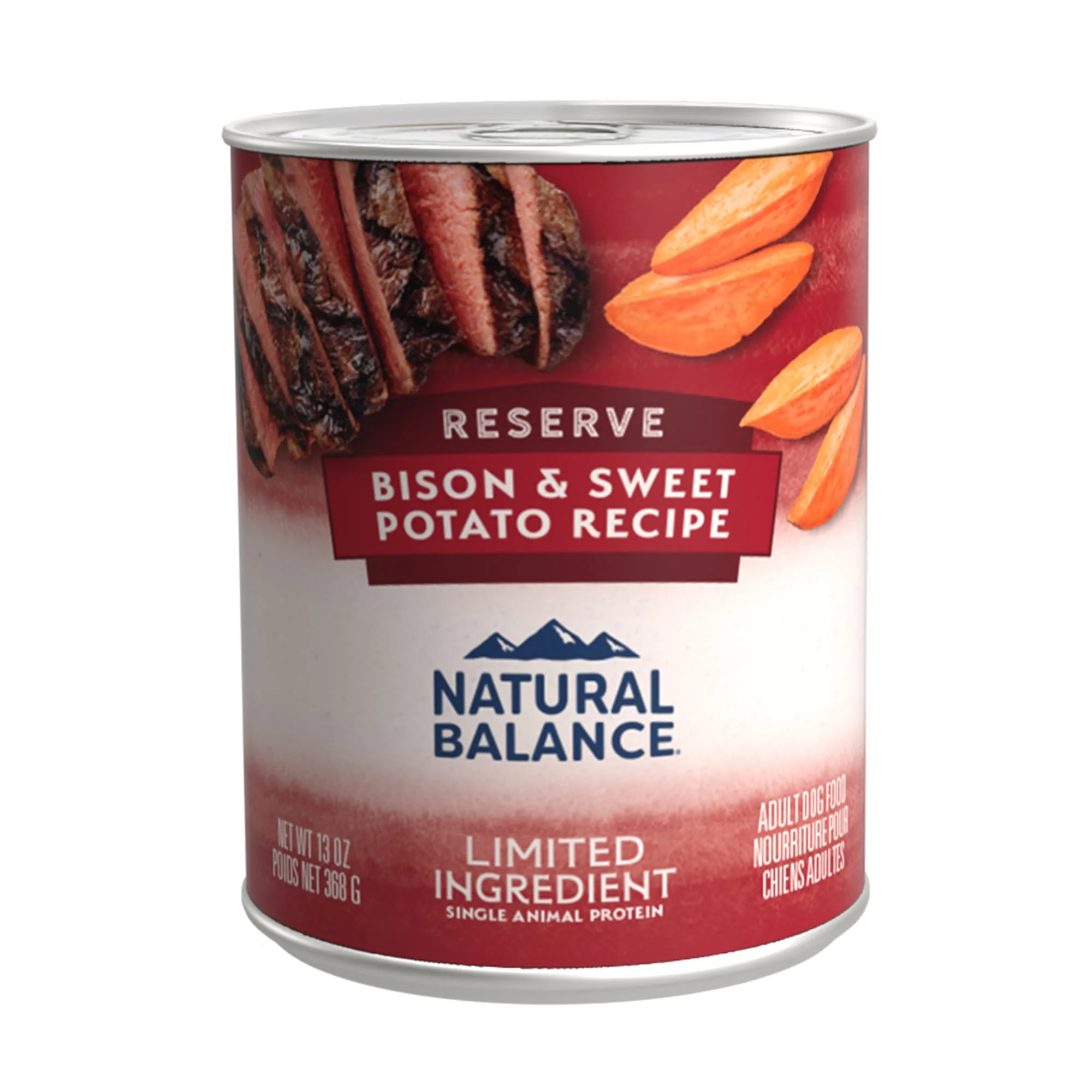 Natural Balance L.I.D. Limited Ingredient Diets Canned Wet Dog Food, Grain Free, Buffalo & Sweet Potato Formula, 13-Ounce - Image 1