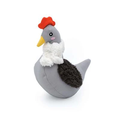 Zippy Paws Plush Dog Toy ecoZippy Cotton Cuddler - Chicken - Image 1