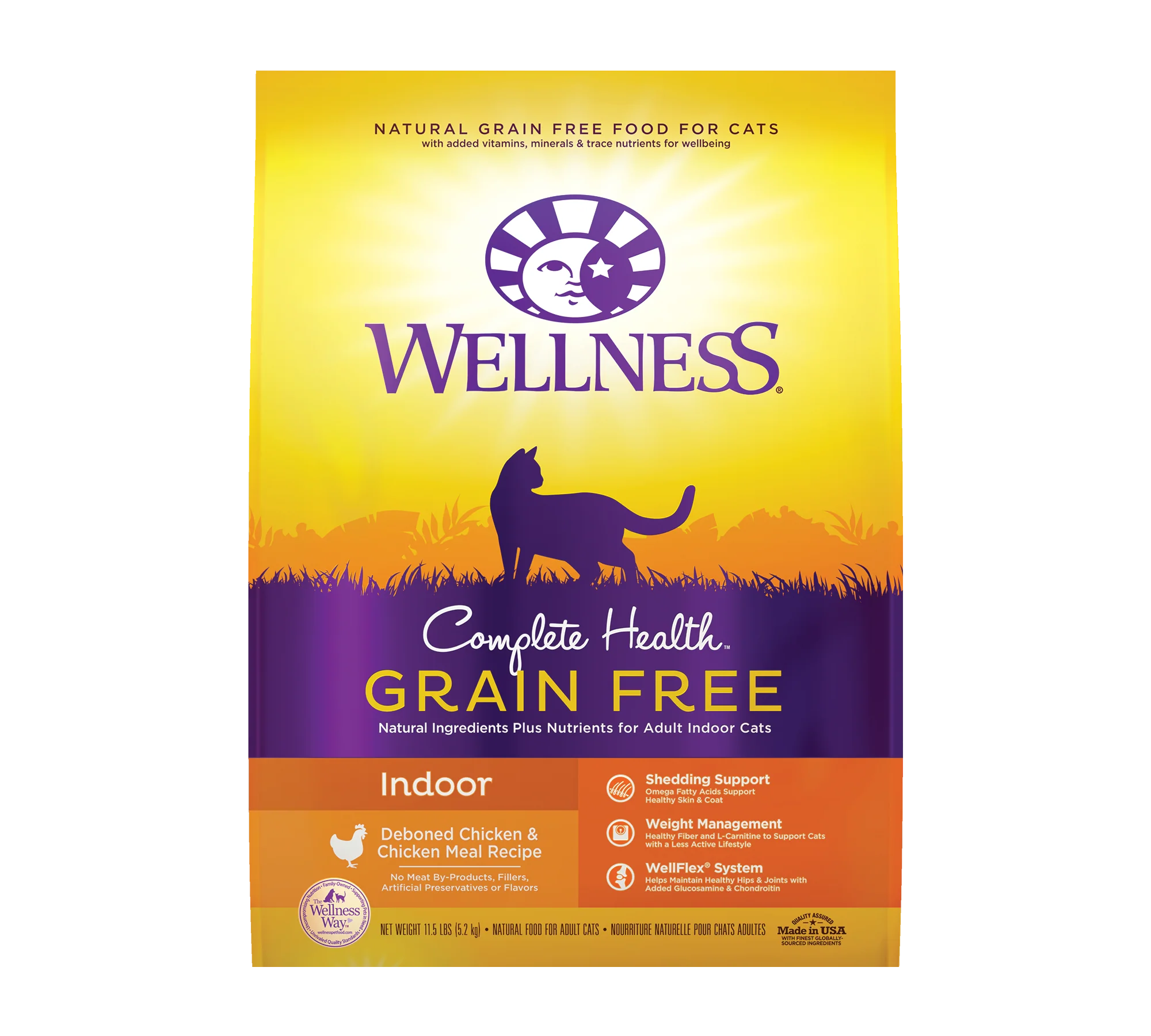 Wellness Complete Health Grain-Free Indoor Deboned Chicken Recipe Dry Cat Food, 11.5lb - Image 1