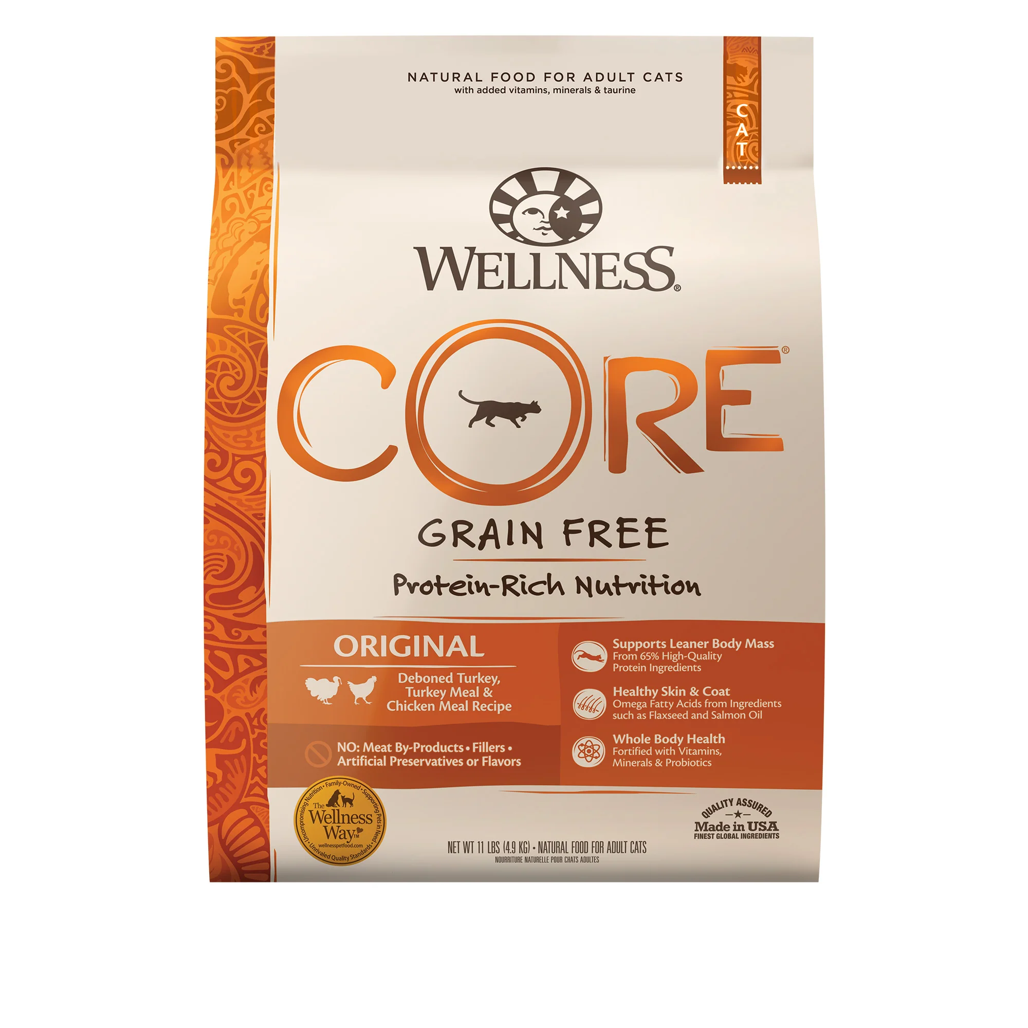 Wellness CORE Grain-Free Original Formula Dry Cat Food 11lb Bag - Image 1