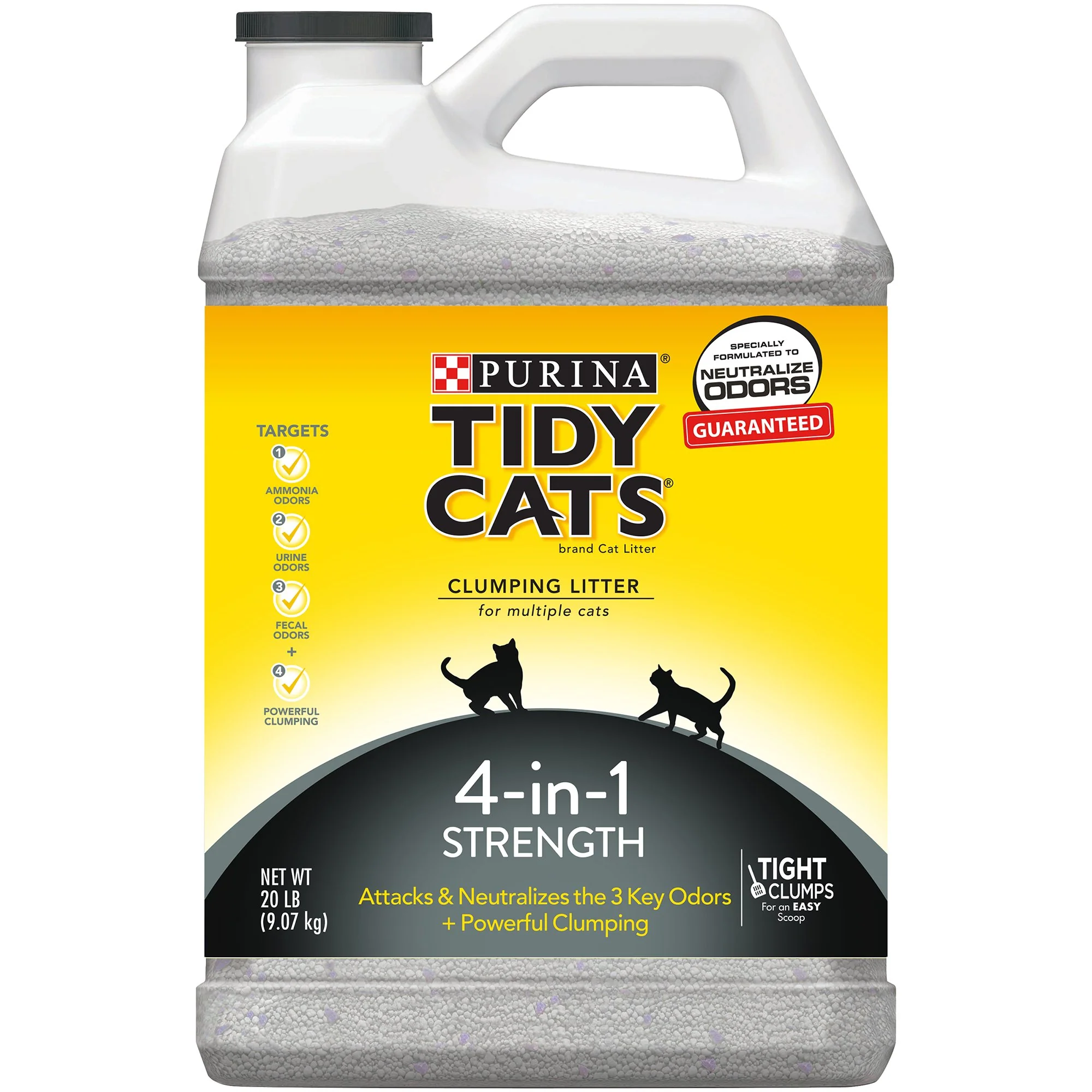 Purina Tidy Cats Clumping Cat Litter  4-in-1 Strength Multi Cat Litter  20 lb. Jug - Image 1