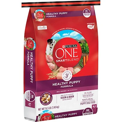 Purina ONE Healthy Puppy Natural Puppy Food  Chicken and Rice Dog Food for Puppies  16.5 lb. Bag - Image 1