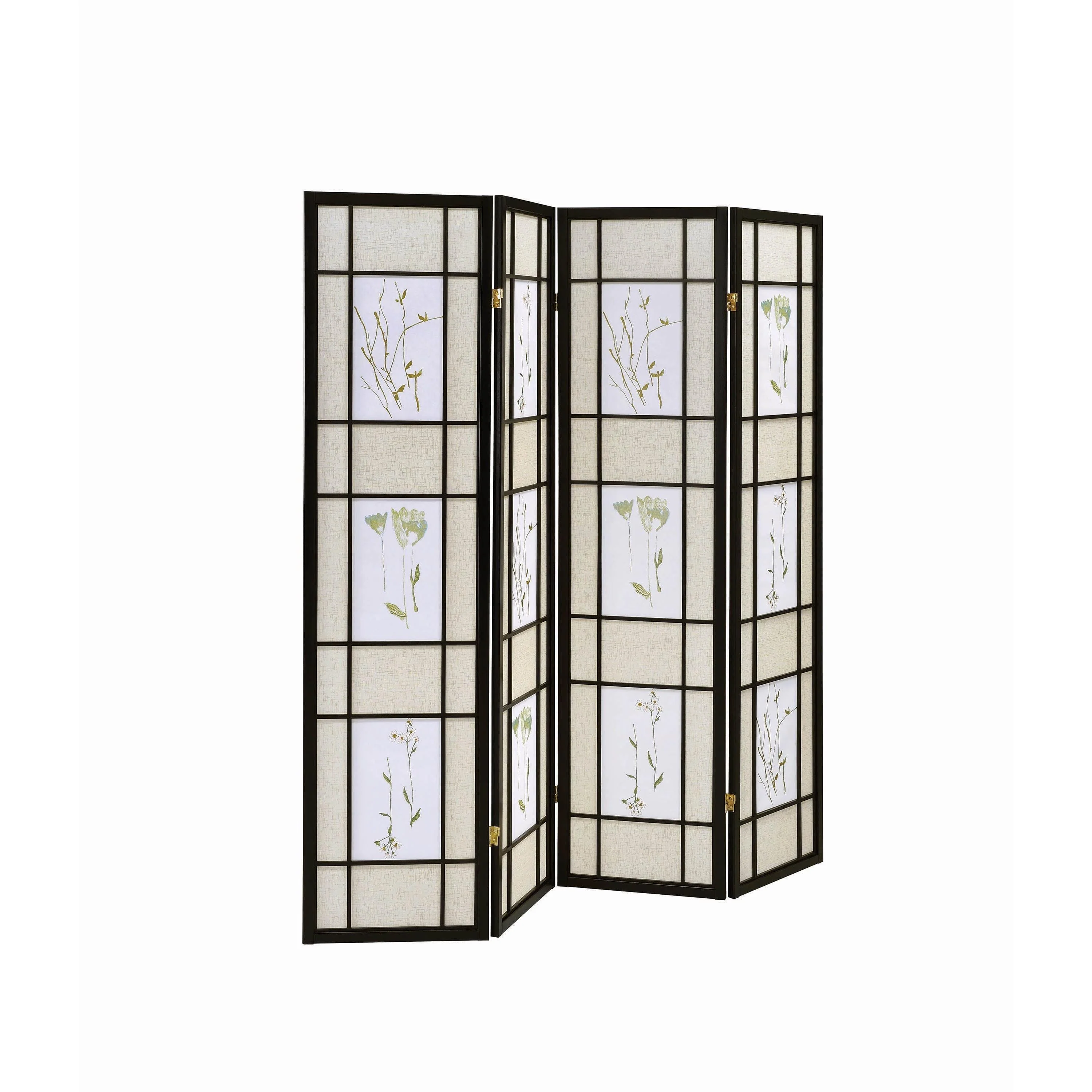 Coaster Furniture Catabella 4407 4-Panel Room Divider Folding Shoji Screen – Floral