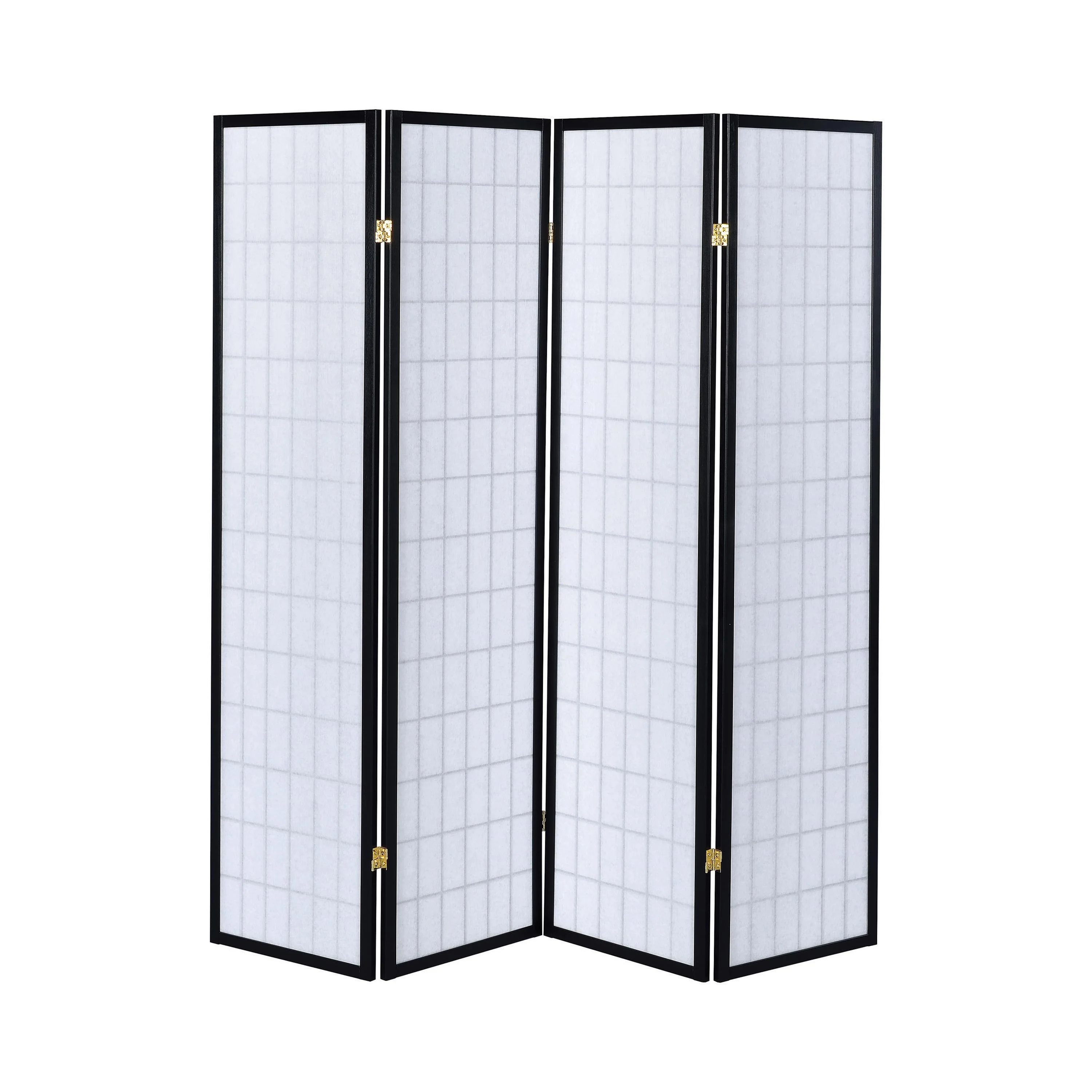 Coaster Furniture Roberto 4624 4-Panel Room Divider Folding Shoji Screen - Black - Image 2