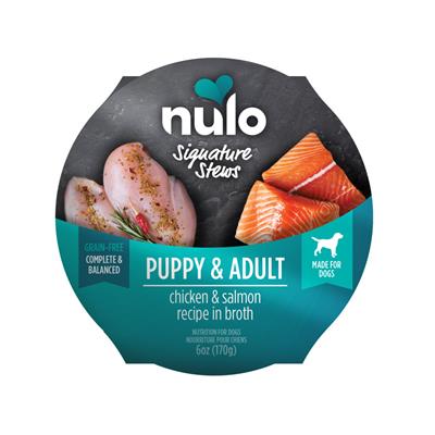 Nulo Signature Stew Puppy & Adult Dog Food Chicken & Salmon 6oz - Image 1