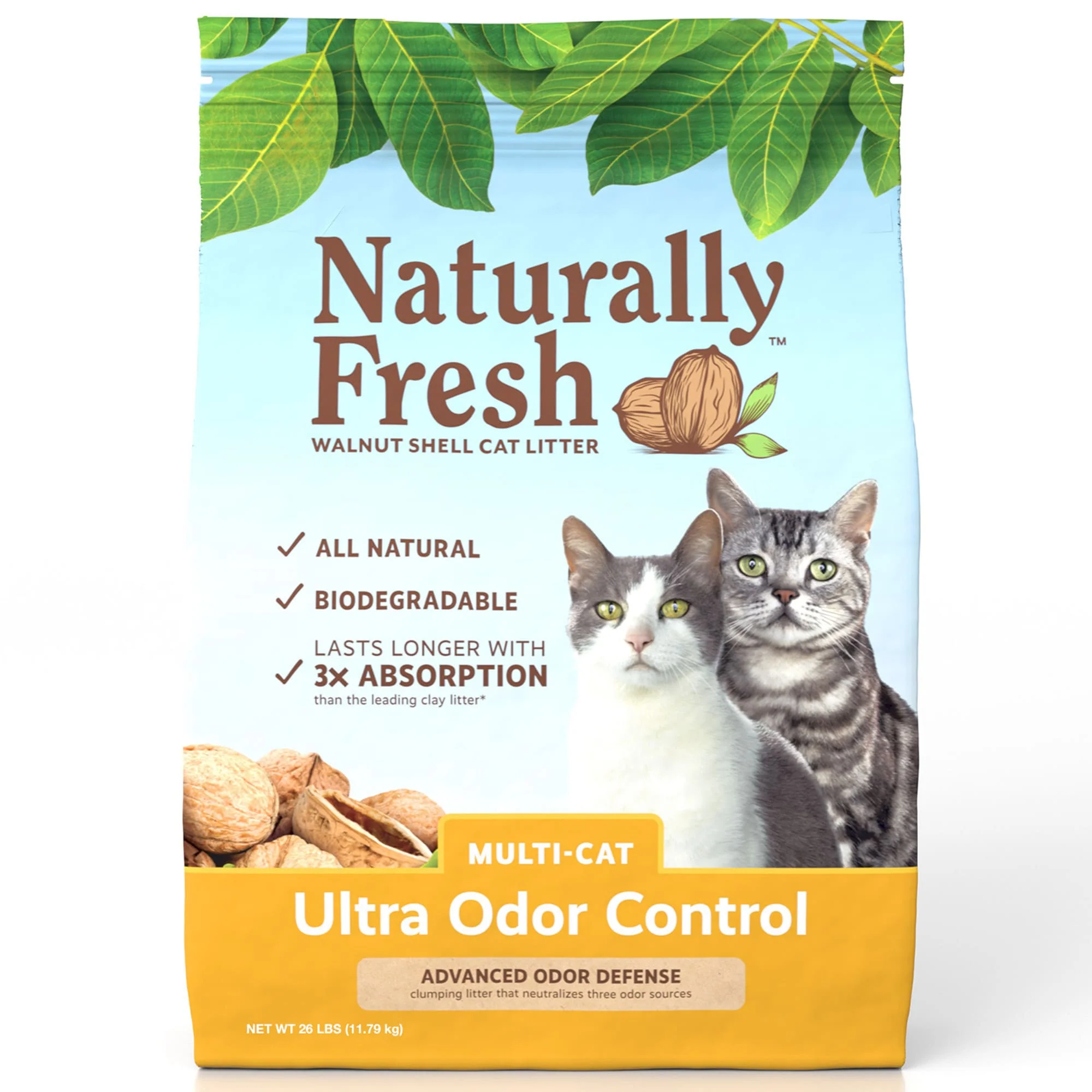 Naturally Fresh Ultra-Odor Control Multi Cat Quick Clumping Cat Litter 26lb - Image 1