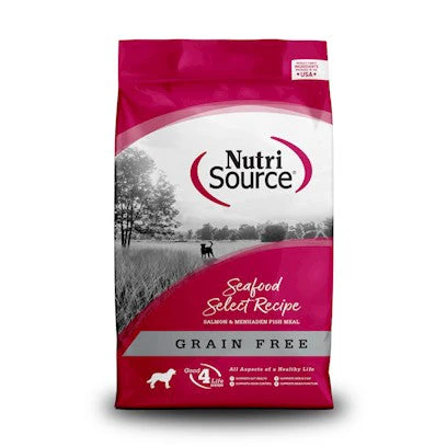 NutriSource Grain-Free Seafood Select Dry Dog Food 30 lb - Image 1