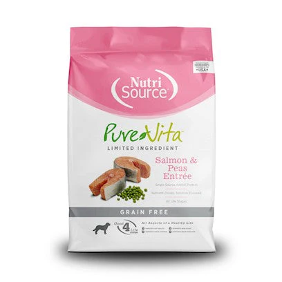 Pure Vita Grain-Free Salmon & Peas Entree Dry Dog Food  12 Lb - Image 1
