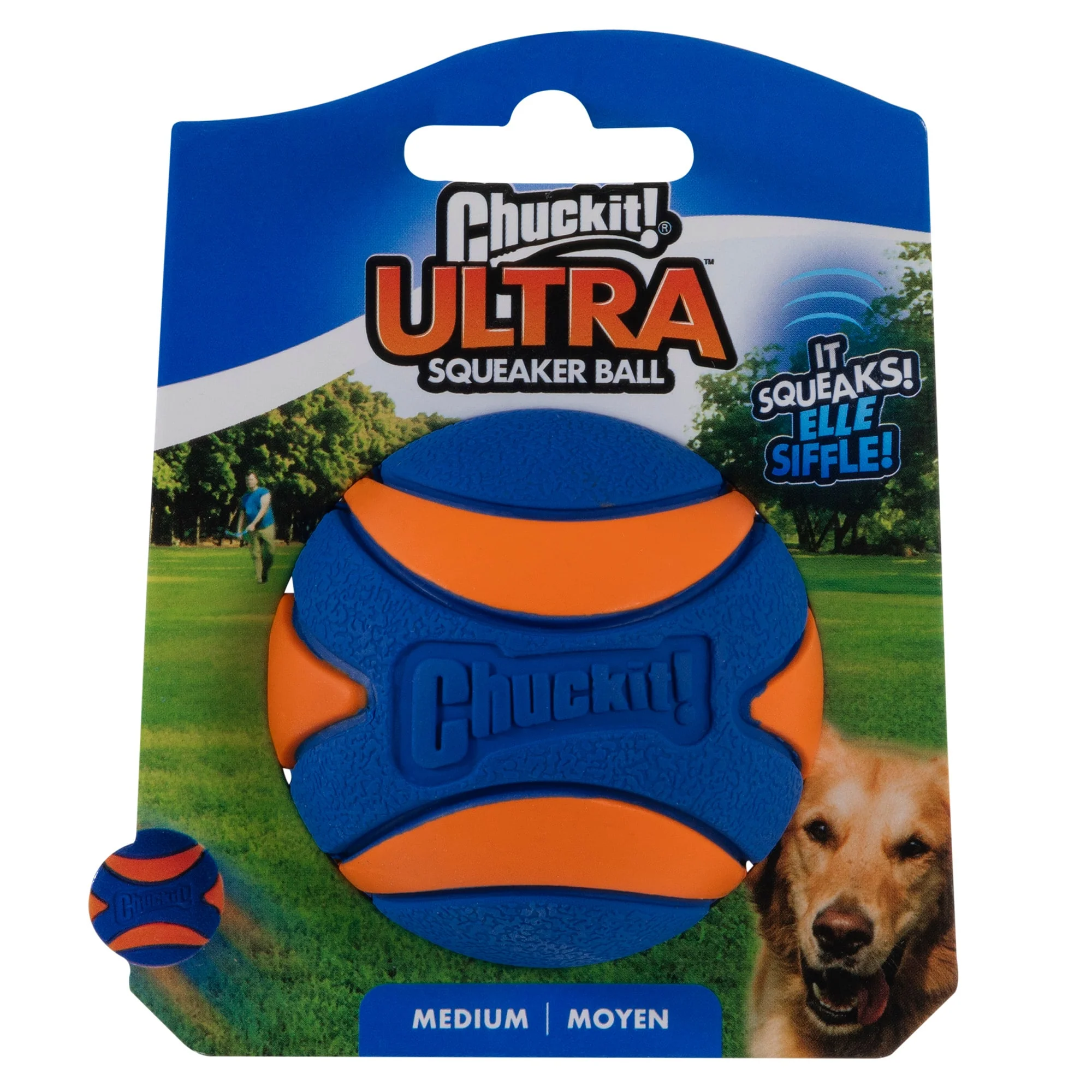 Canine Hardware Chuckit! Ultra Squeaker High Bounce Dog Toy Ball  Medium - Image 1