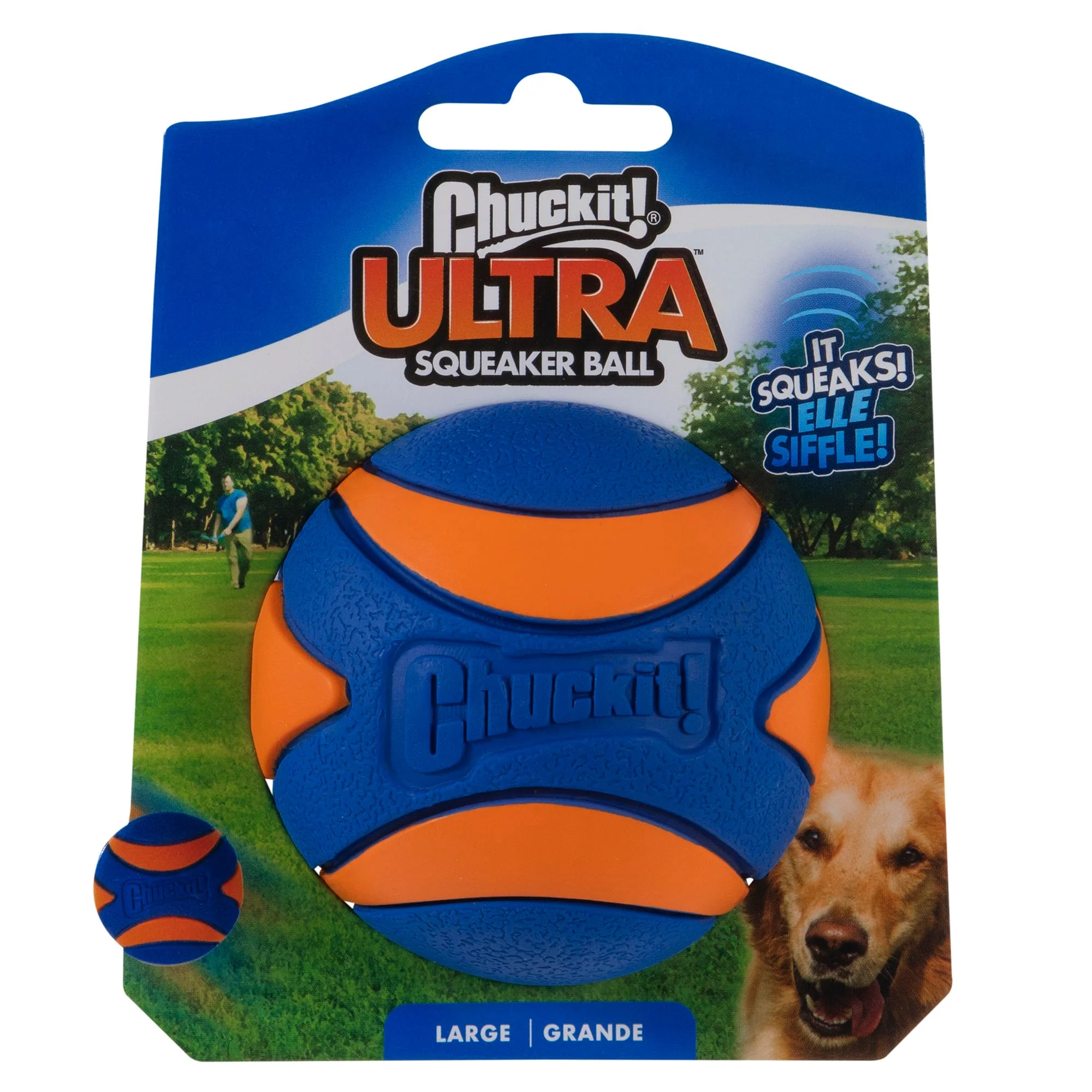 Chuckit! Ultra Squeaker High Bounce Dog Toy Ball  Large - Image 1
