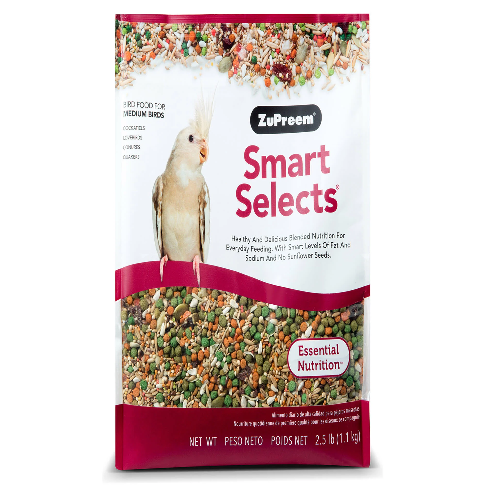 Zupreem Smart Selects Parakeet Bird Food 2.5Lb - Image 1