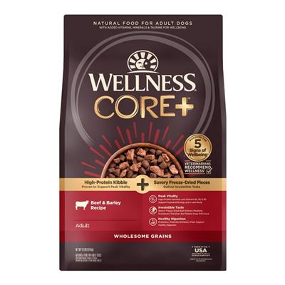 Wellness Core+ Beef Barley Adult 18lb - Image 1