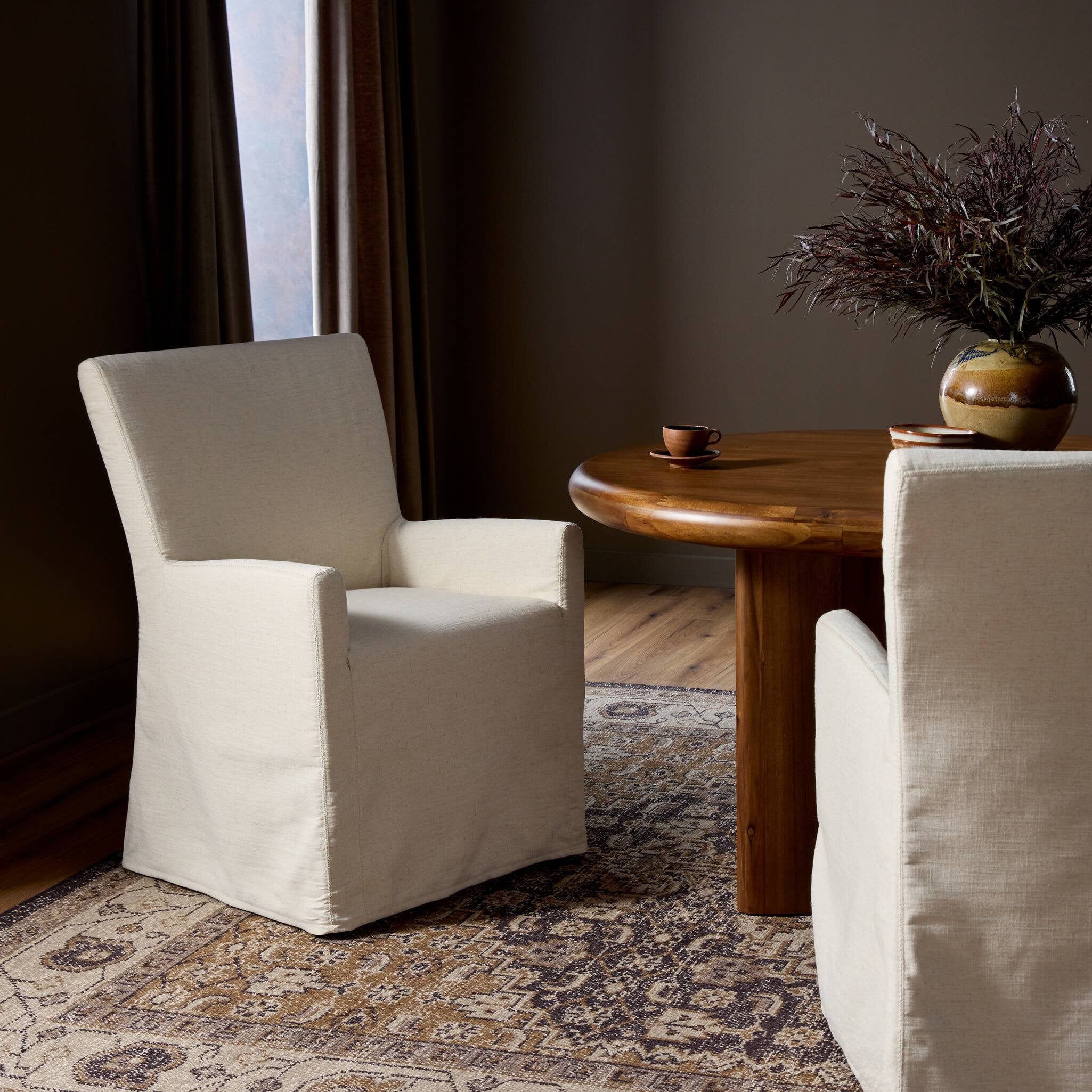 Orchid Arm Slipcover Dining Chair - Image 2