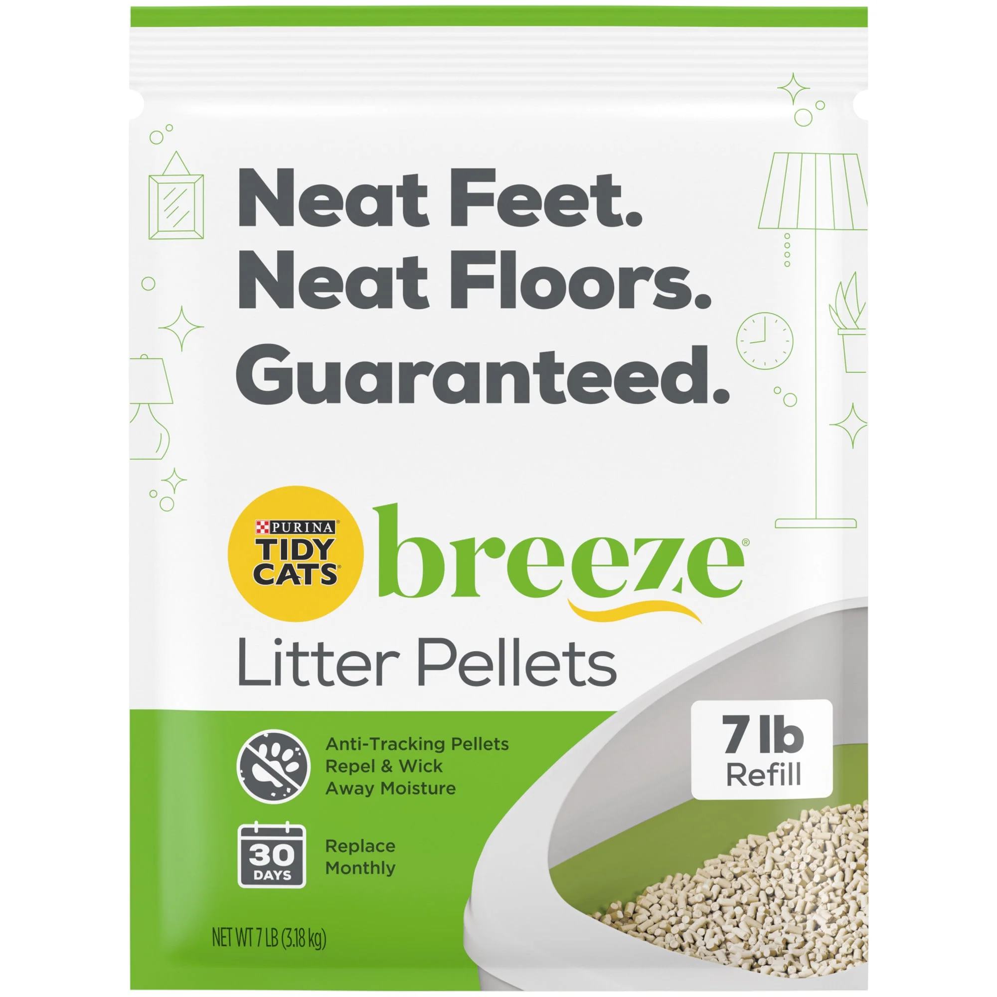 Purina Tidy Cats Litter Pellets  BREEZE Refill Litter Pellets  7 lb. Pouch - Image 1