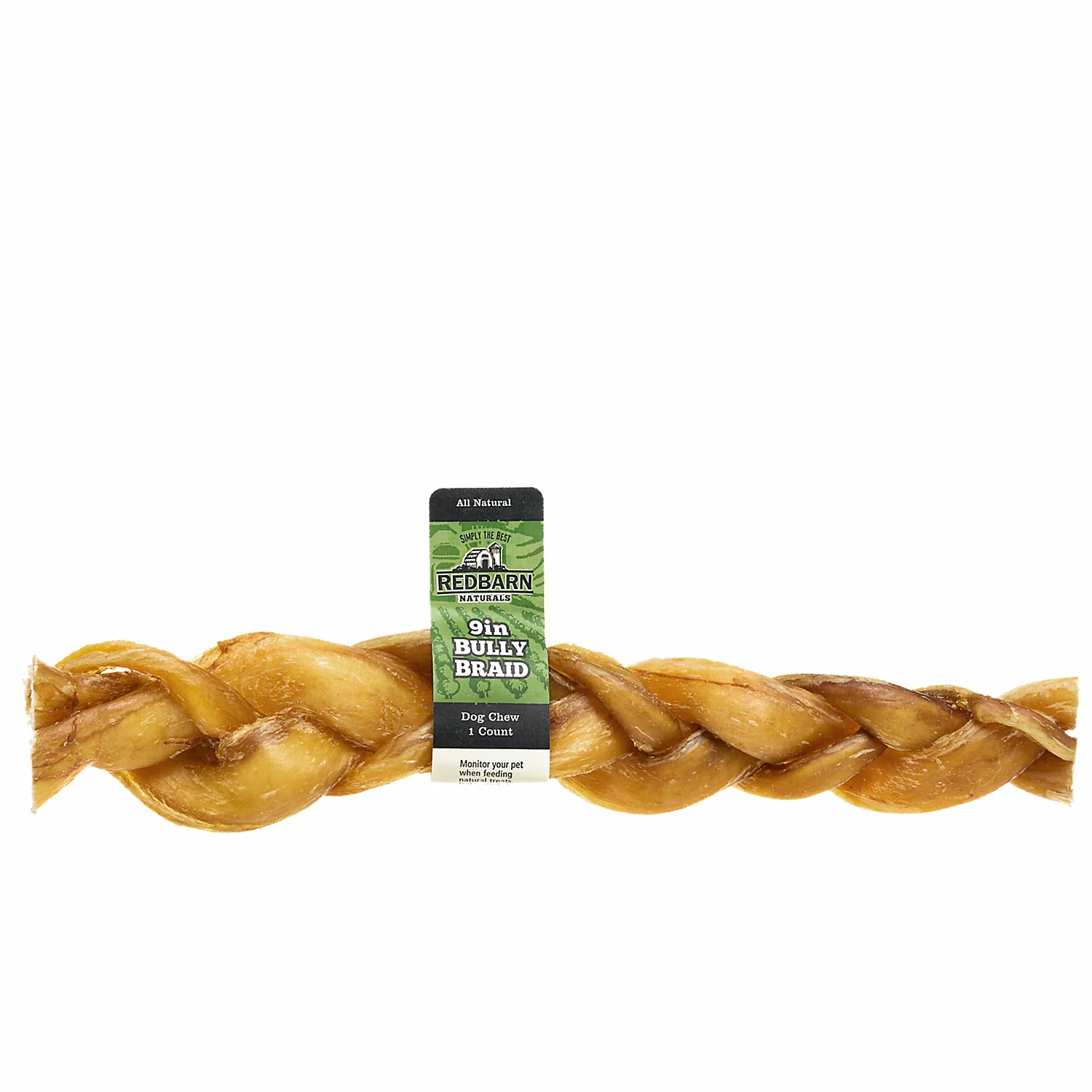 Redbarn Naturals 9  Braided Bully Stick Dog Treat  1 Ct - Image 1
