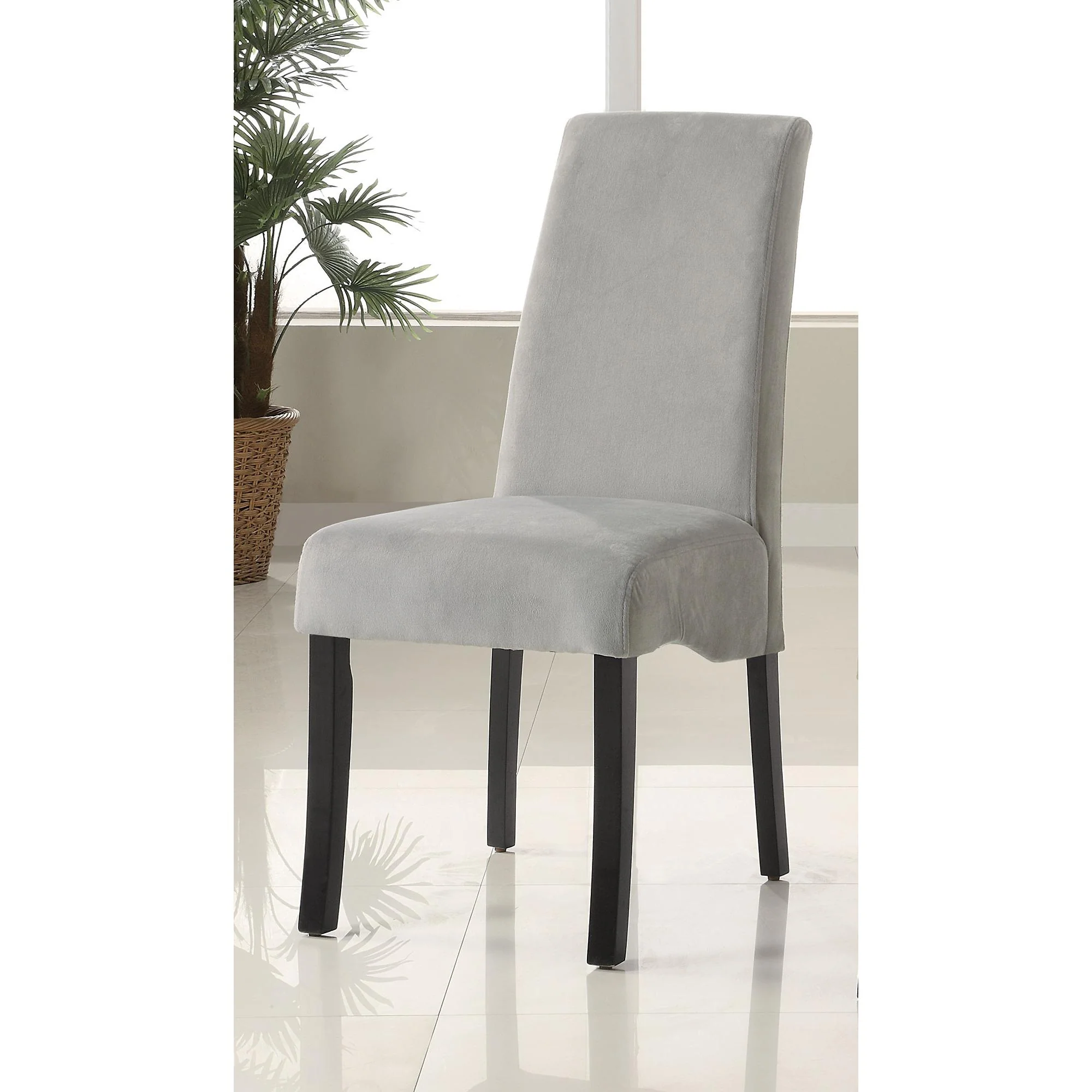 Coaster Furniture Stanton 102062 Velvet Upholstered Dining Side Chair – Grey (Set of 2)