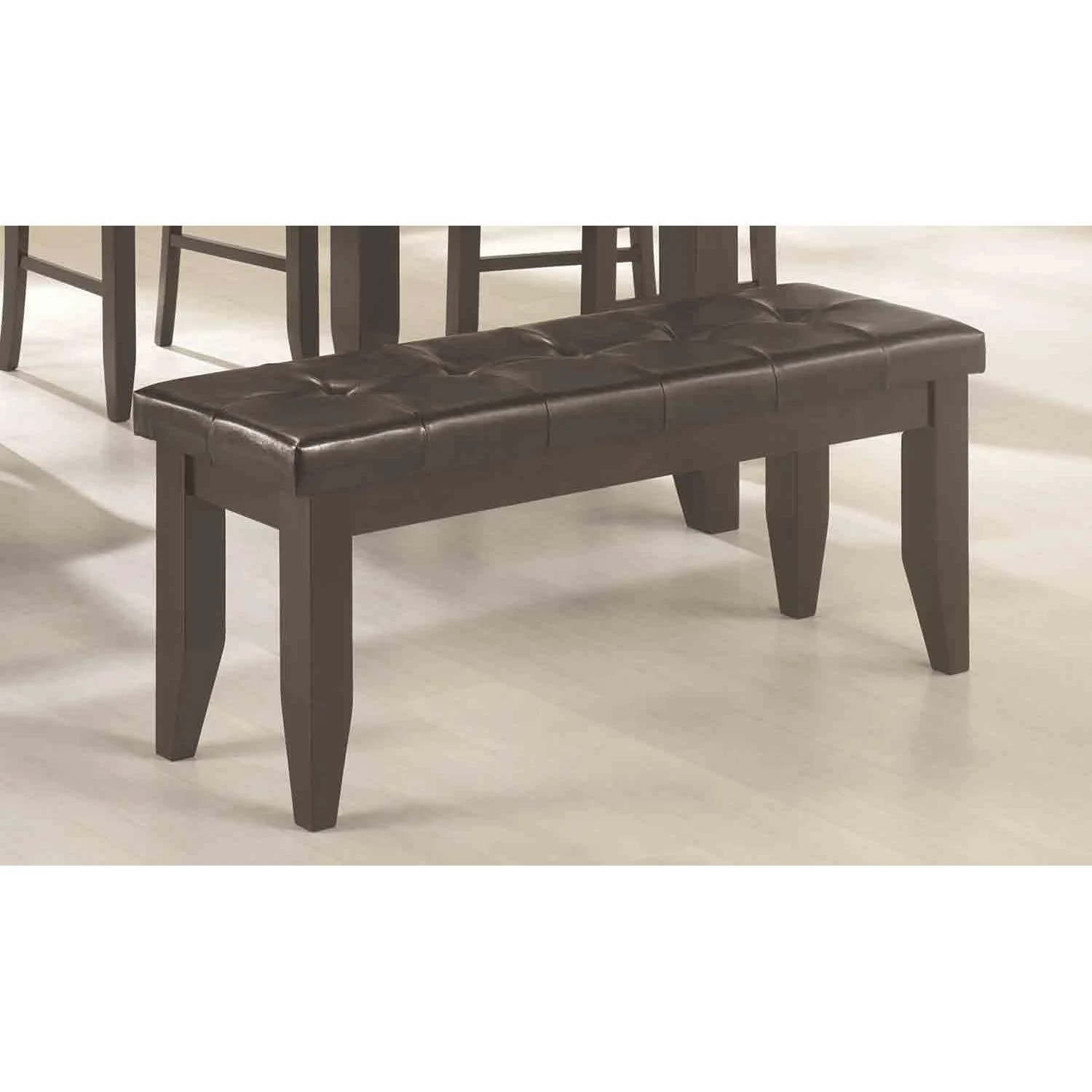Coaster Furniture Dalila 102723 Leatherette Upholstered Wood Dining Bench - Cappuccino - Image 2