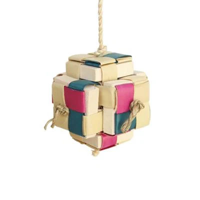 A&E Cages Happy Beaks Pixel Cube Medium Bird Toy - Image 1
