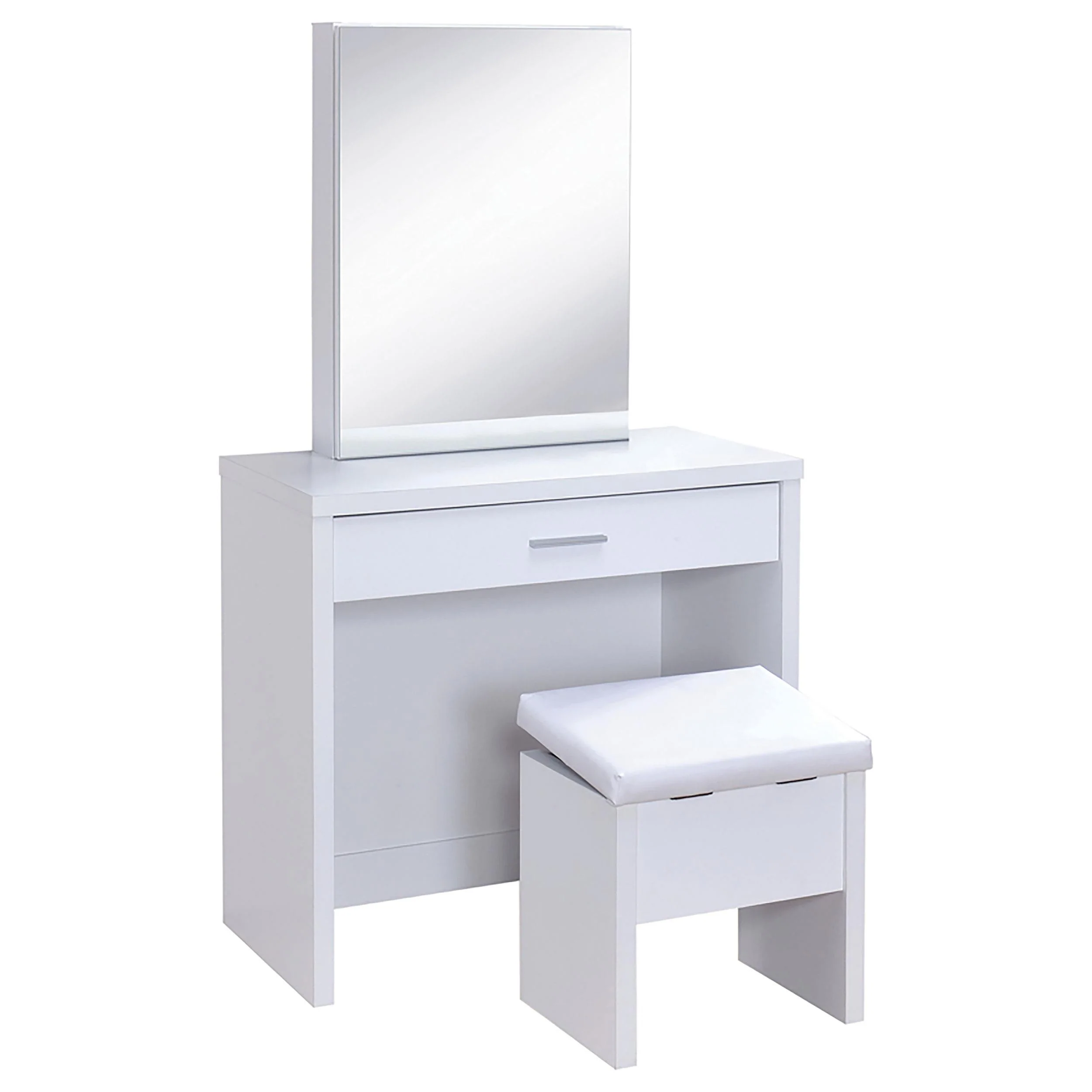 Coaster Furniture Harvey 300290 Vanity Set with Lift-Top Stool – White