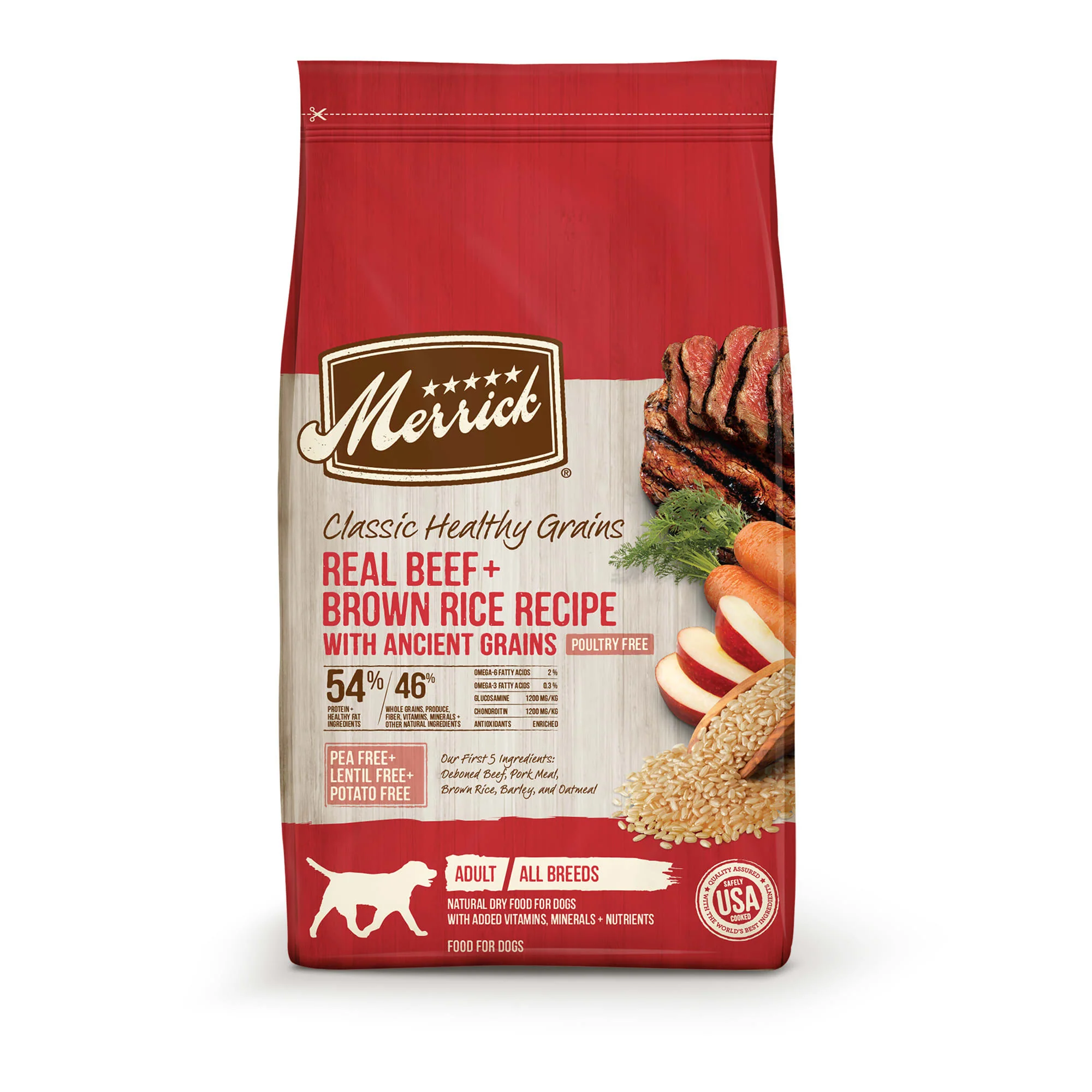 Merrick Classic Beef and Brown Rice with Ancient Grains Dry Dog Food  25 Lb - Image 1