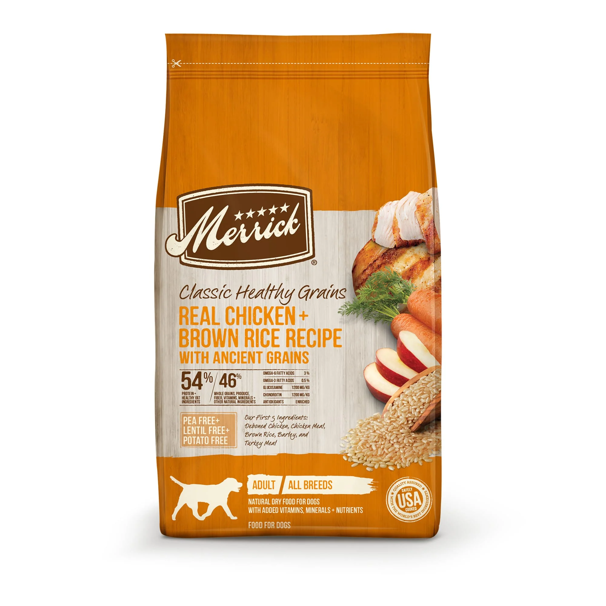 Merrick Classic Real Chicken, Green Peas + Ancient Grains Dry Dog Food, 4 lb - Image 1