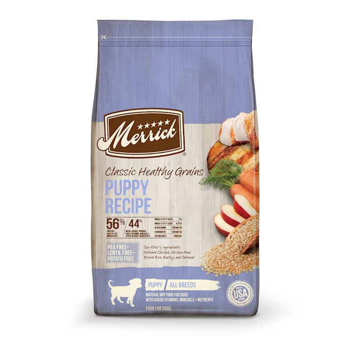 Merrick Classic Healthy Grains Puppy Recipe Dry Dog Food - 12 lb Bag - Image 1