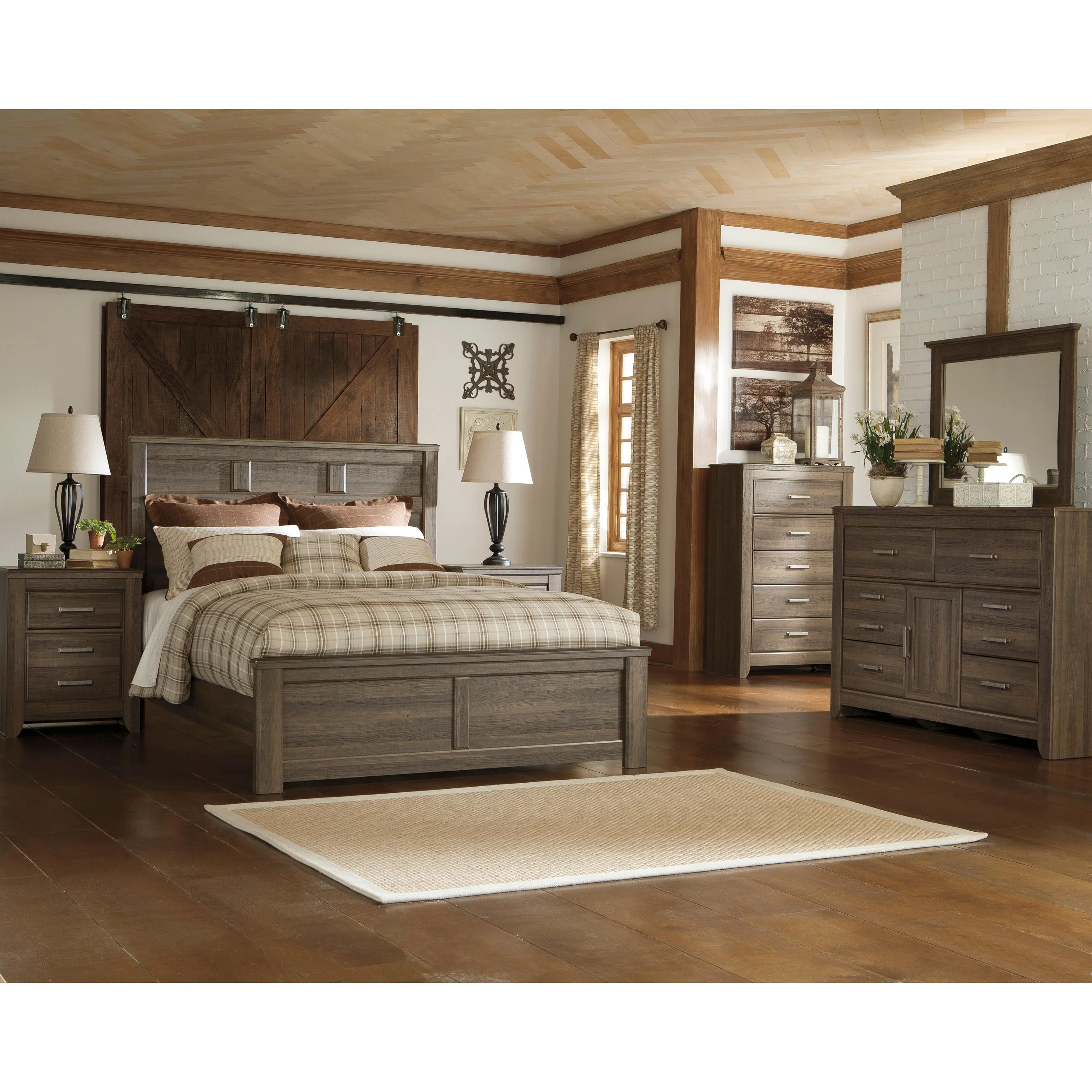 Signature Design by Ashley Juararo B251 7 pc Queen Panel Bedroom Set - Image 1
