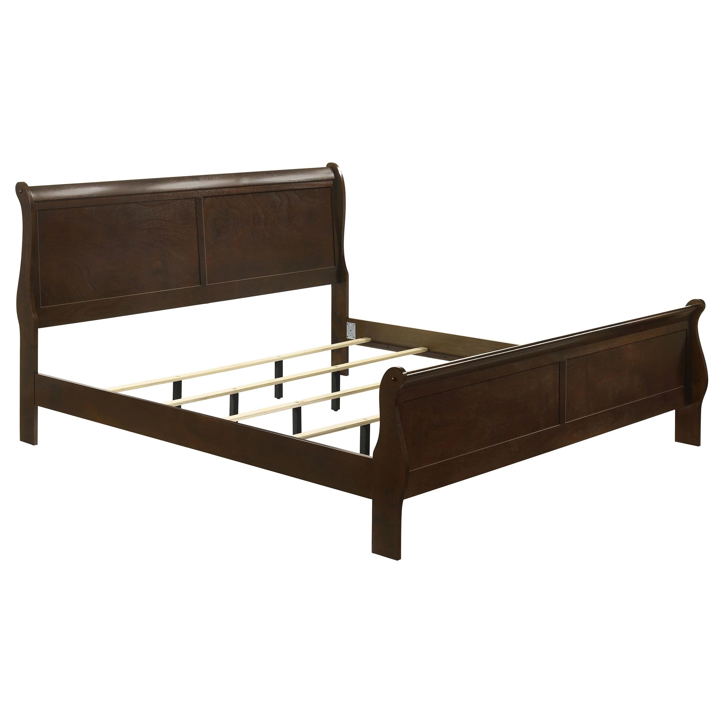 Coaster Furniture Louis Philippe 202411KE Wood Eastern King Sleigh Bed - Cappuccino - Image 1