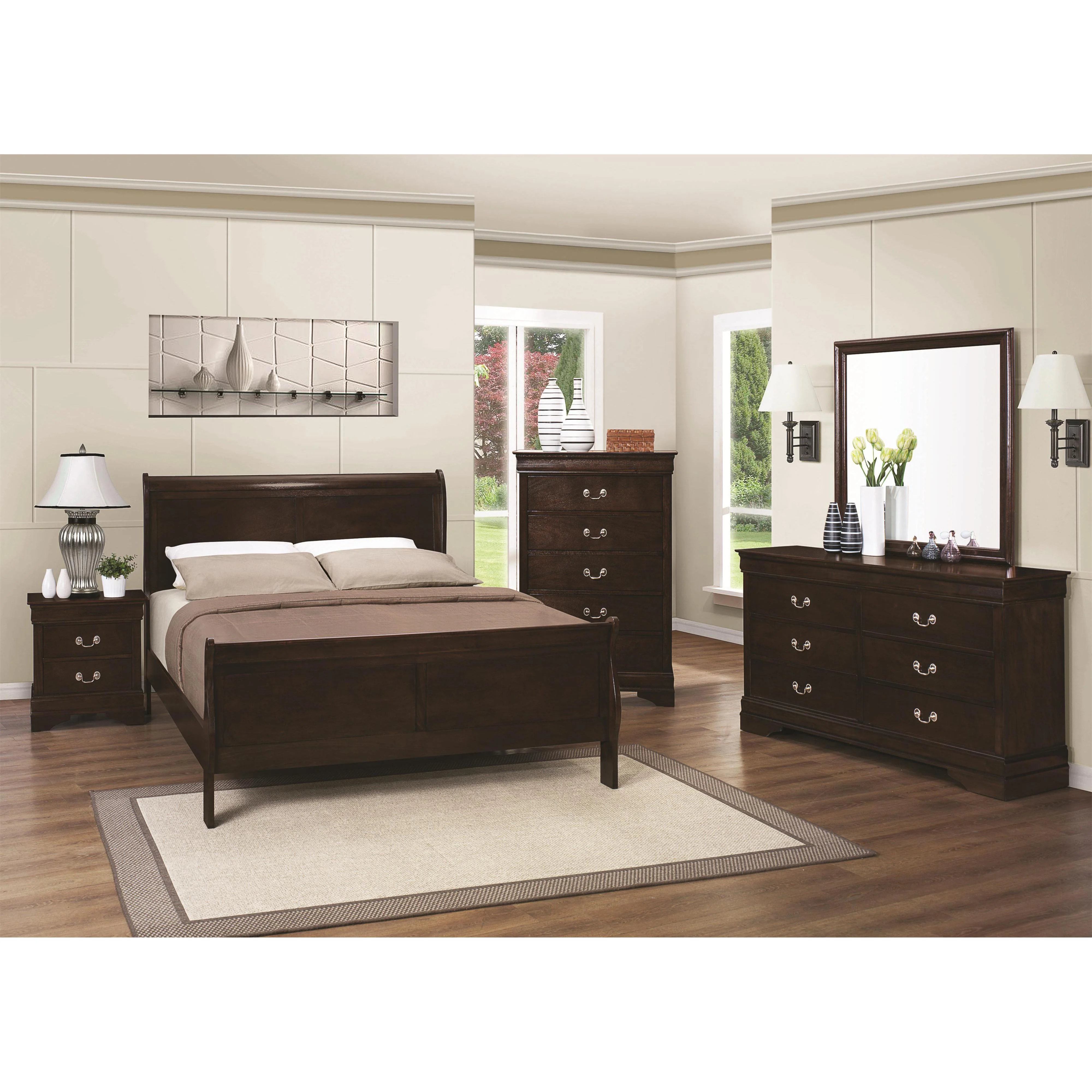 Coaster Furniture Louis Philippe 202414 Dresser Mirror - Cappuccino - Image 3