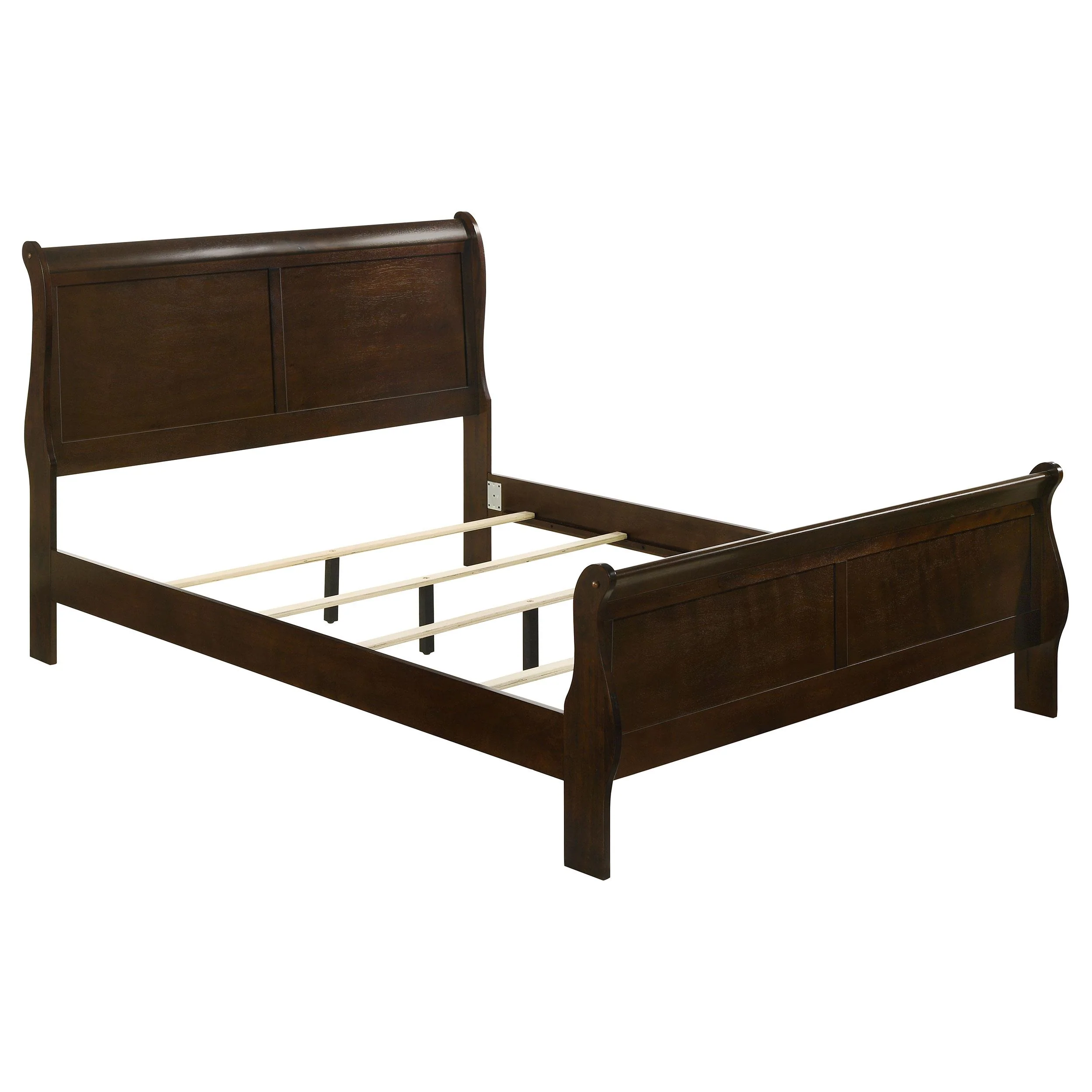 Coaster Furniture Louis Philippe 202411Q Wood Queen Sleigh Bed - Cappuccino - Image 1