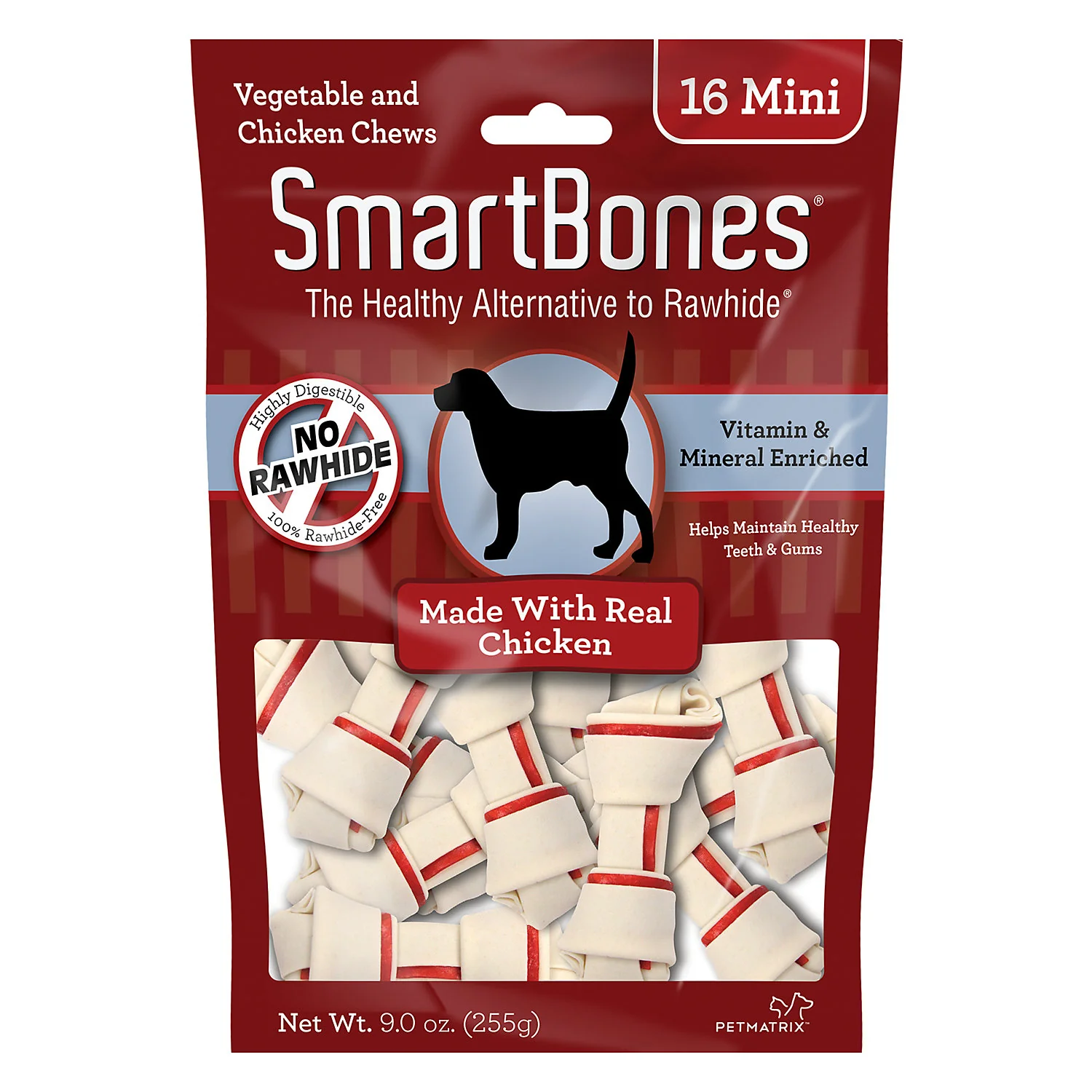 SmartBones Chicken Mini Bones for Dogs, Rawhide-Free 16 Pk - Image 1