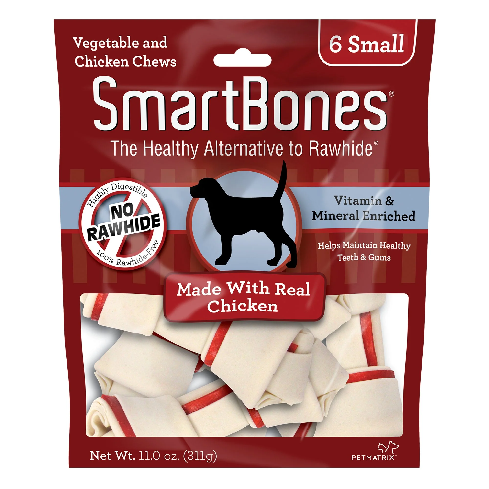 SmartBones Chicken Bones for Dogs  Small 6 Pk - Image 1