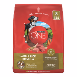Purina ONE Dry Dog Food Lamb and Rice Formula 8 lb Smartblend - Image 1