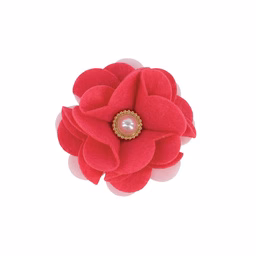 Coastal Accent Metallic Dog Collar Embellishment, Pink Flower - Image 1