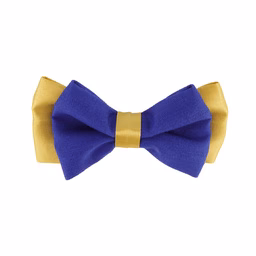 Coastal Accent Metallic Dog Collar Embellishment, Blue Bowtie - Image 1
