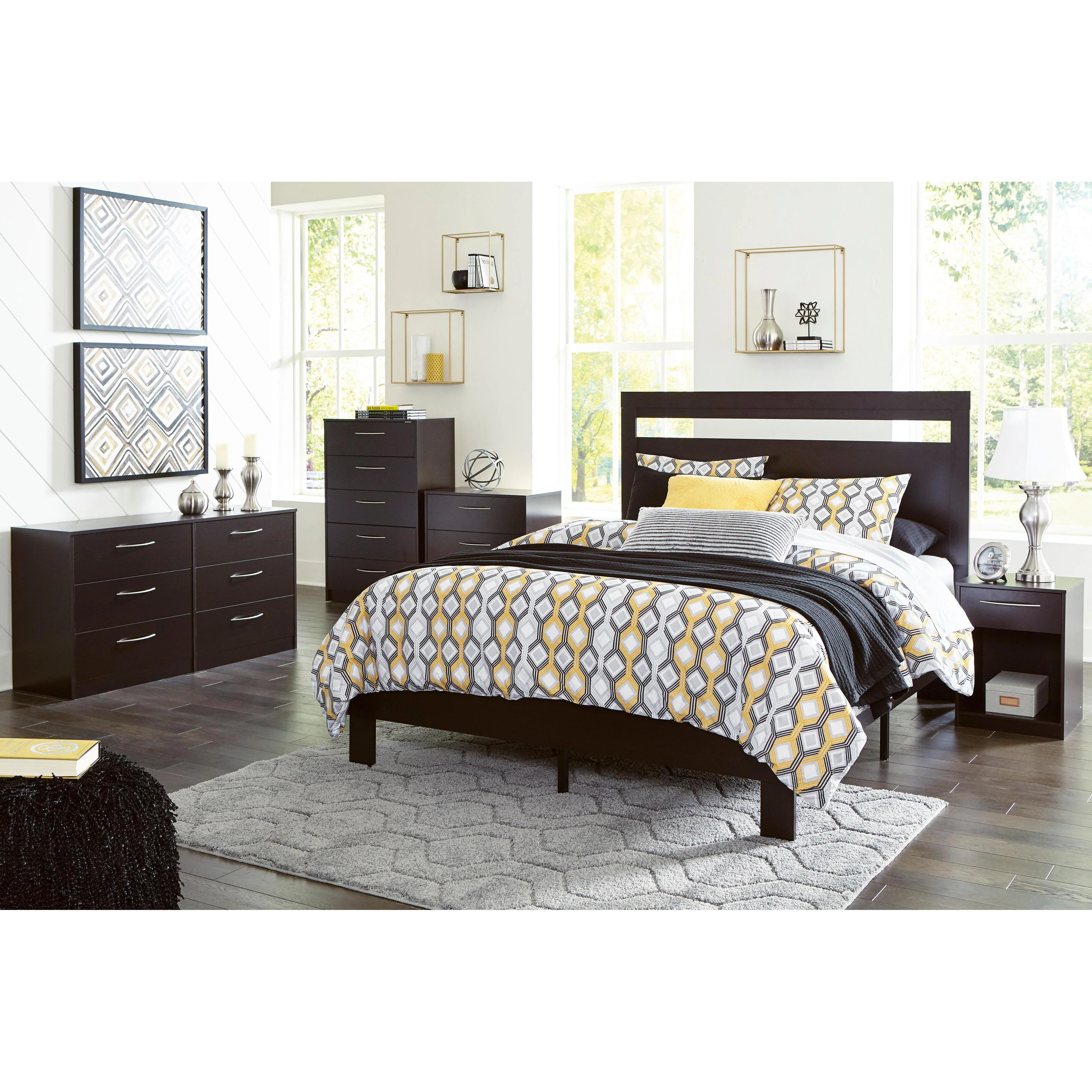 Signature Design by Ashley Flannia EB3392 4 pc Queen Platform Bedroom Set - Image 1