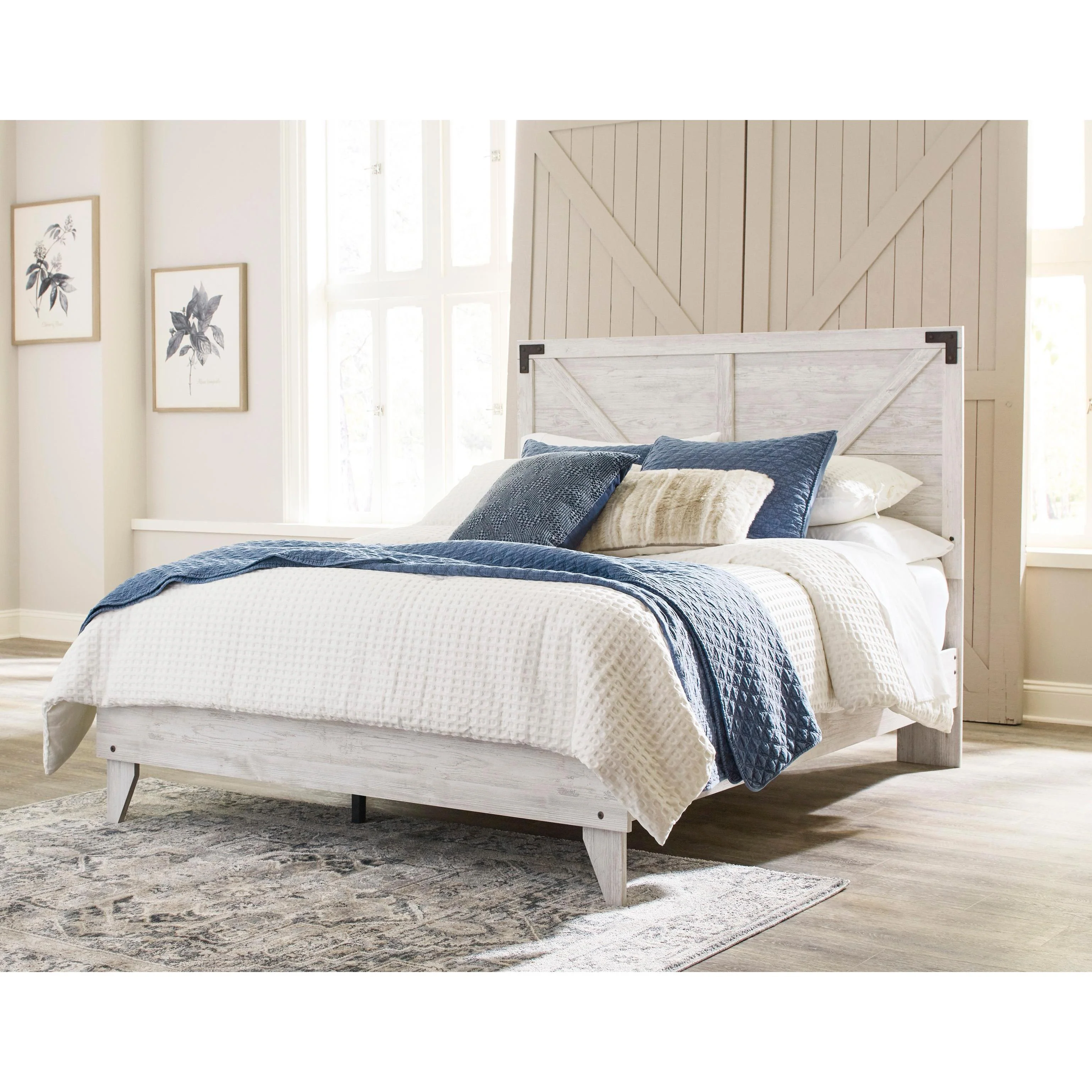 Signature Design by Ashley Shawburn EB4121 4 pc Queen Platform Bedroom Set - Image 2
