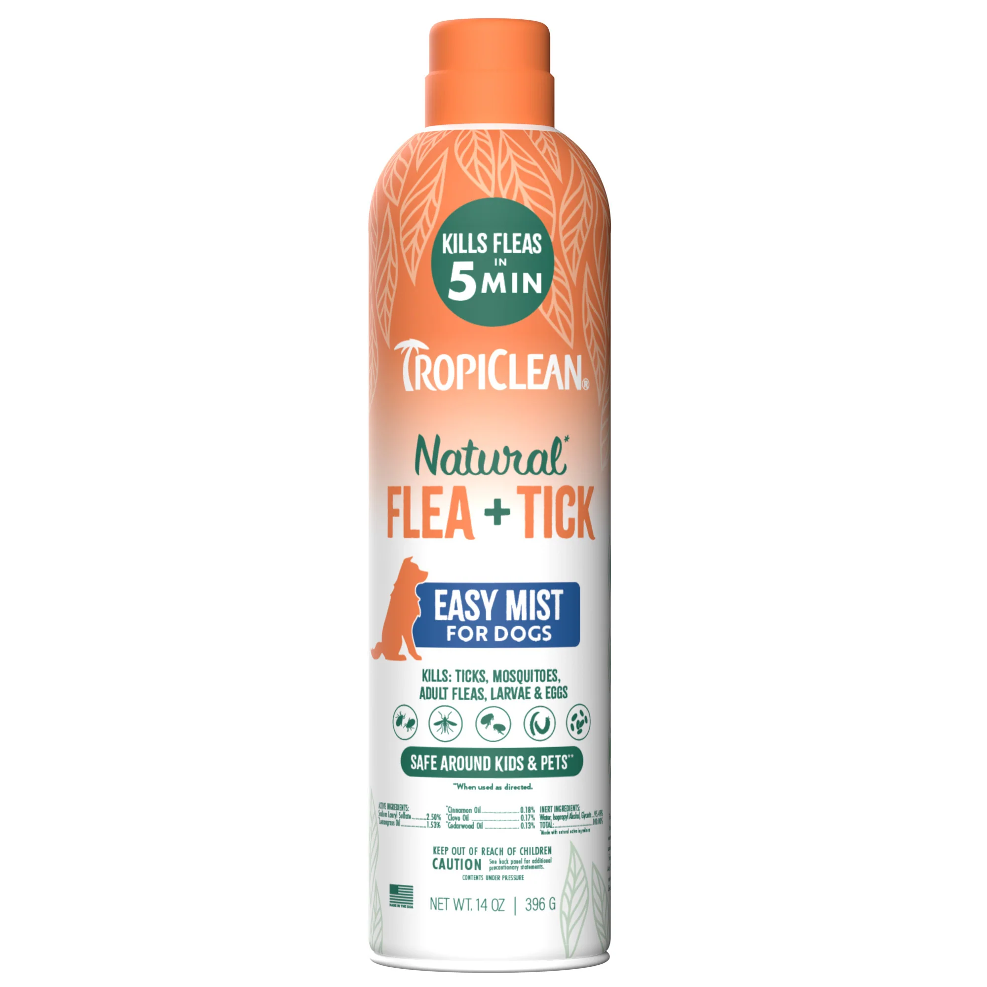TropiClean Flea + Tick Dog + Home Easy Mist Spray, 14oz - Image 1