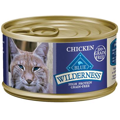 Blue Buffalo Wilderness High Protein Grain Free, Natural Adult Pate Wet Cat Food, Chicken 3oz - Image 1