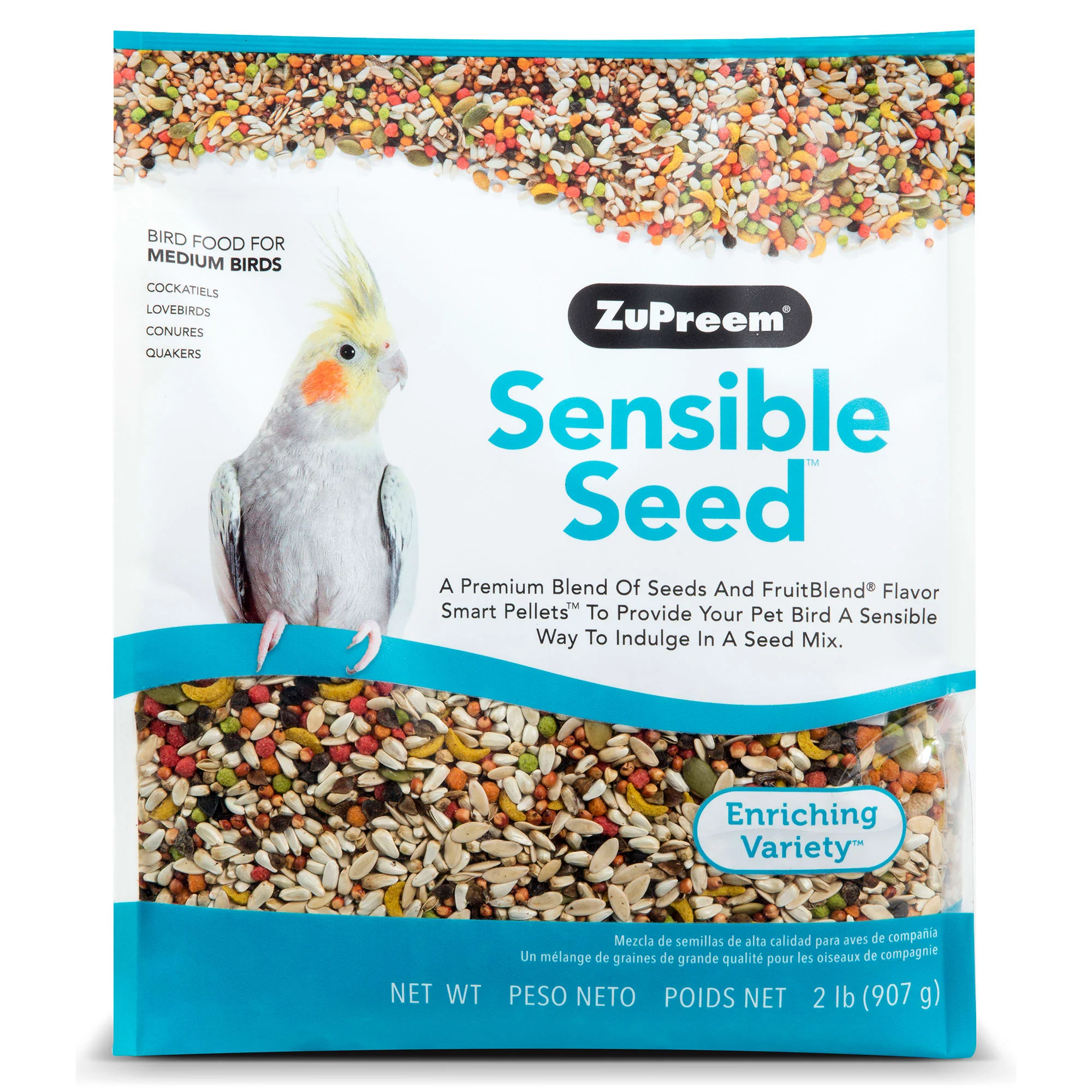ZuPreem Sensible Seed Bird Food for Medium Birds 2lb - Image 1