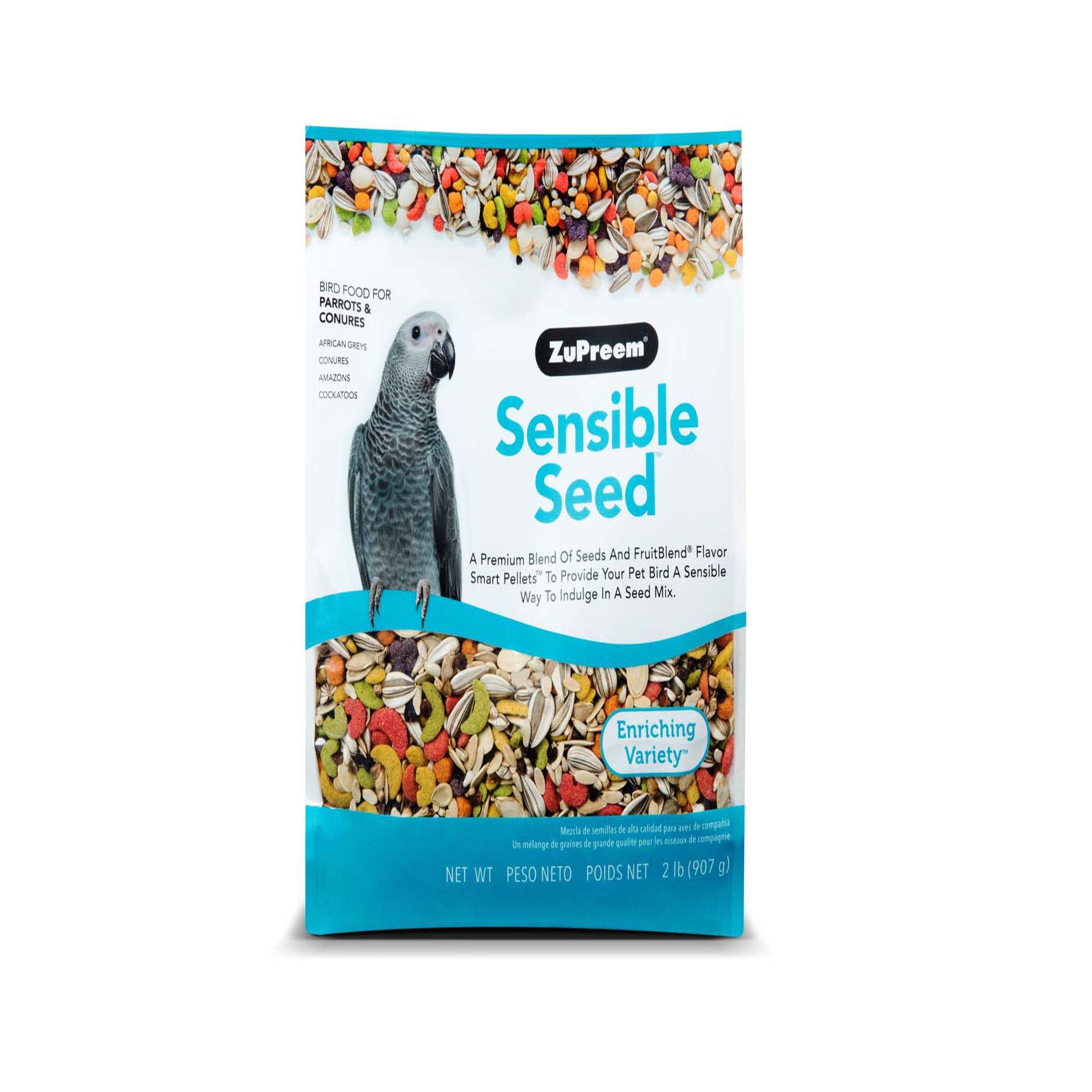 Zupreem Sensible Seed Parrots & Canures Recipe Dry Bird Food, 2Lb - Image 1