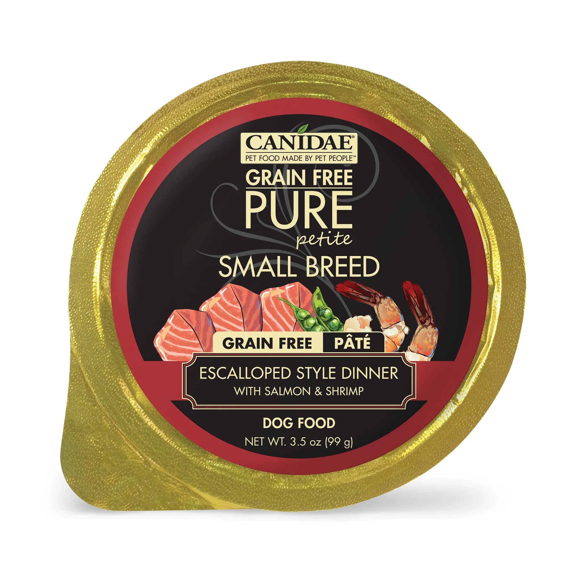 Canidae PURE Grain Free Petite Small Breed Escalloped Style Dinner with Salmon and Shrimp Wet Dog Food, 3.5 oz. - Image 1