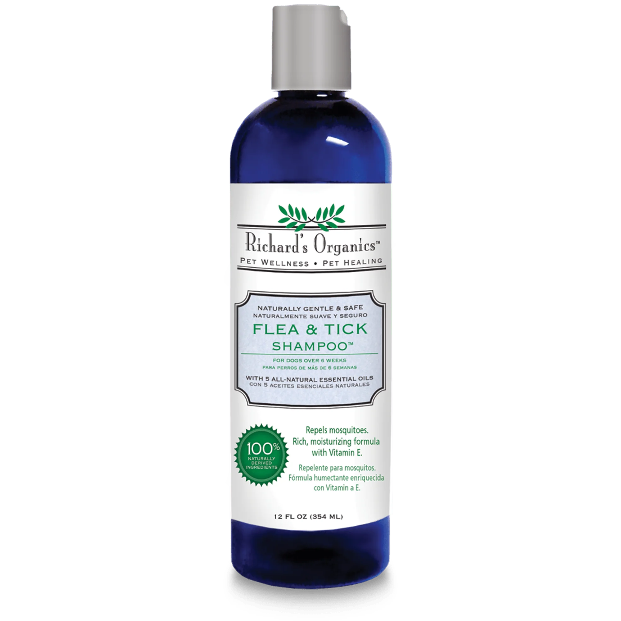 Richard s Organics Flea and Tick Shampoo for Dogs 12 oz - Image 1