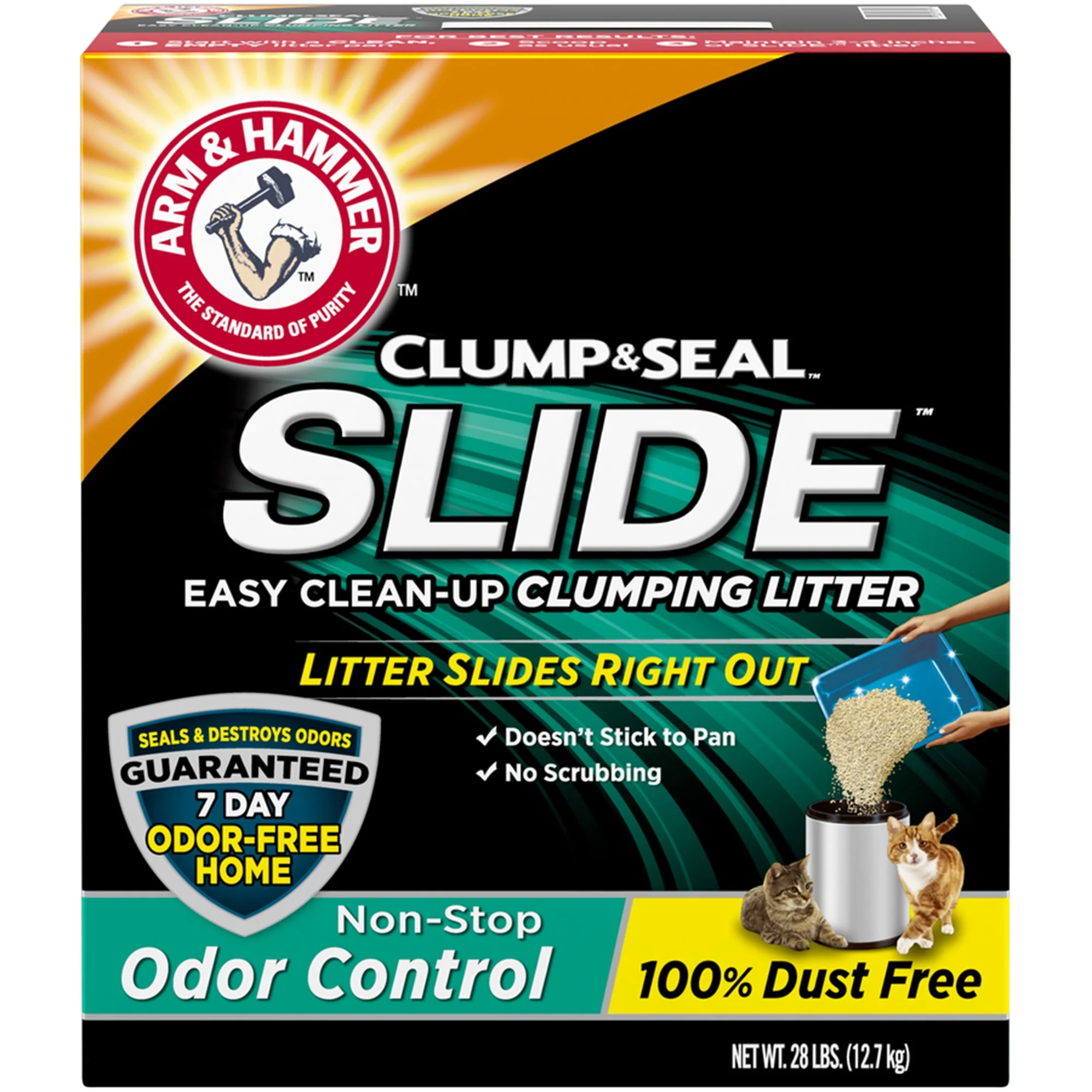 Arm & Hammer SLIDE Easy Clean-Up Litter, Non-Stop Odor Control 28lb - Image 1
