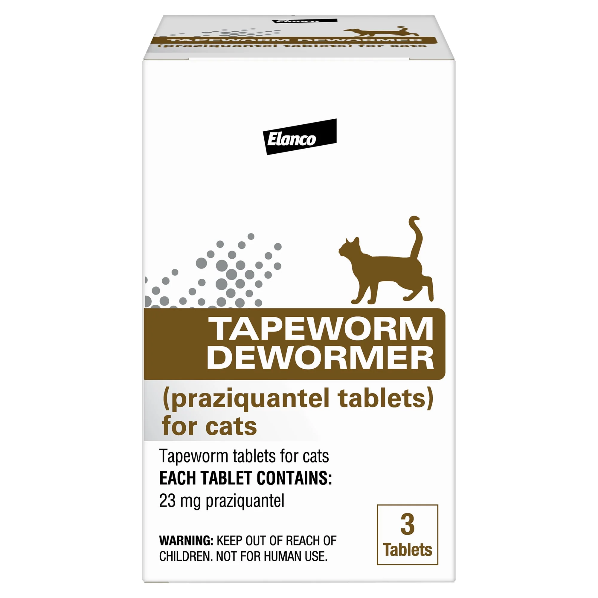 Elanco Tapeworm Dewormer for Cats and Kittens  3 Tablets - Image 1