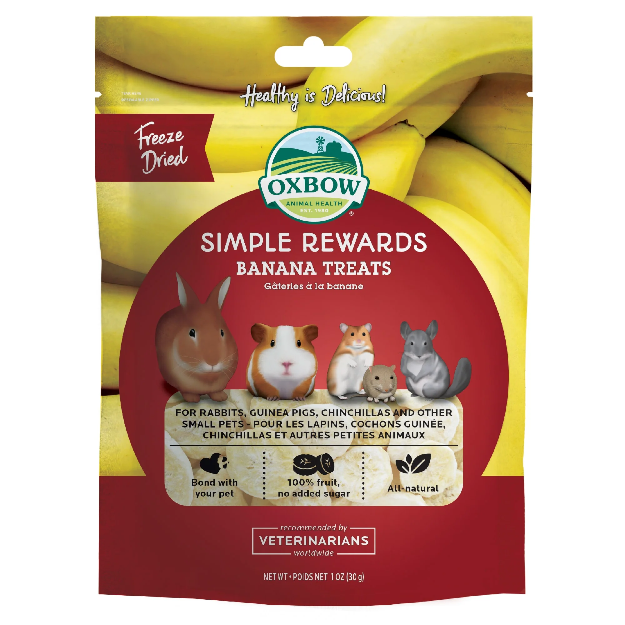 Oxbow® Simple Rewards Banana Treats 1 Oz - Image 1
