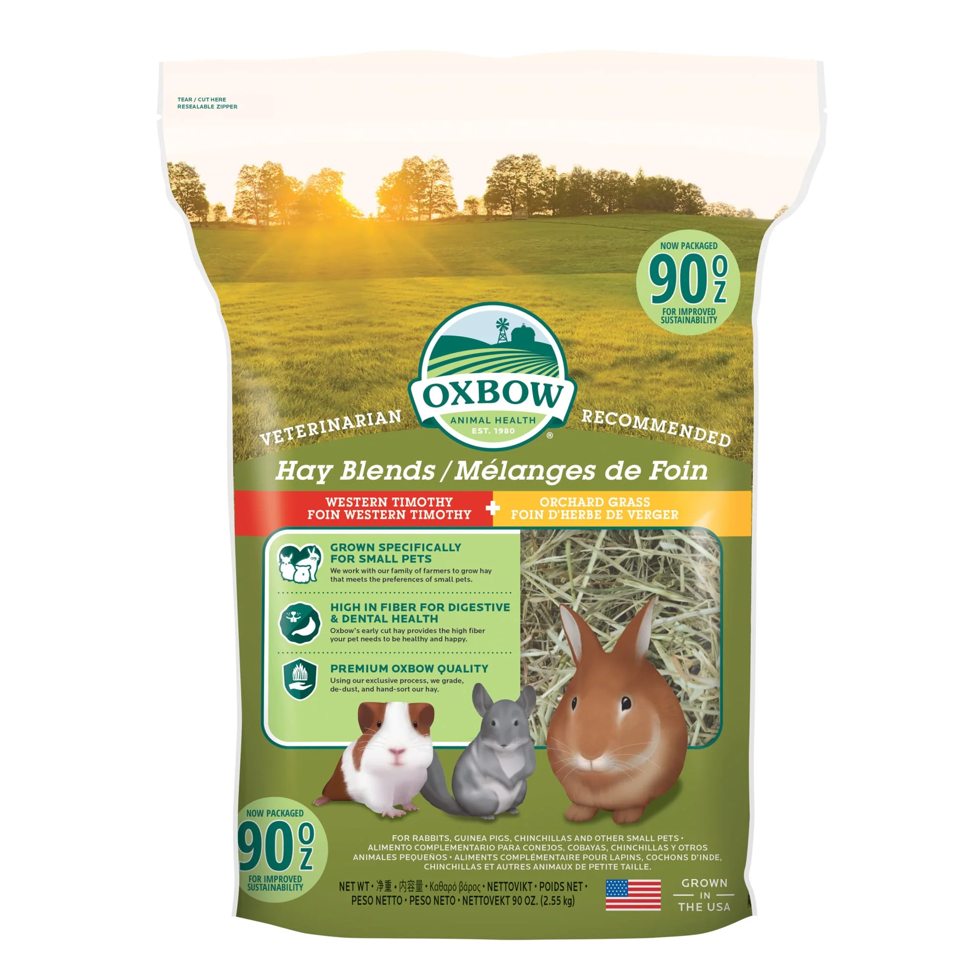 Oxbow® Hay Blends Western Timothy & Orchard Grass 90 Oz - Image 1