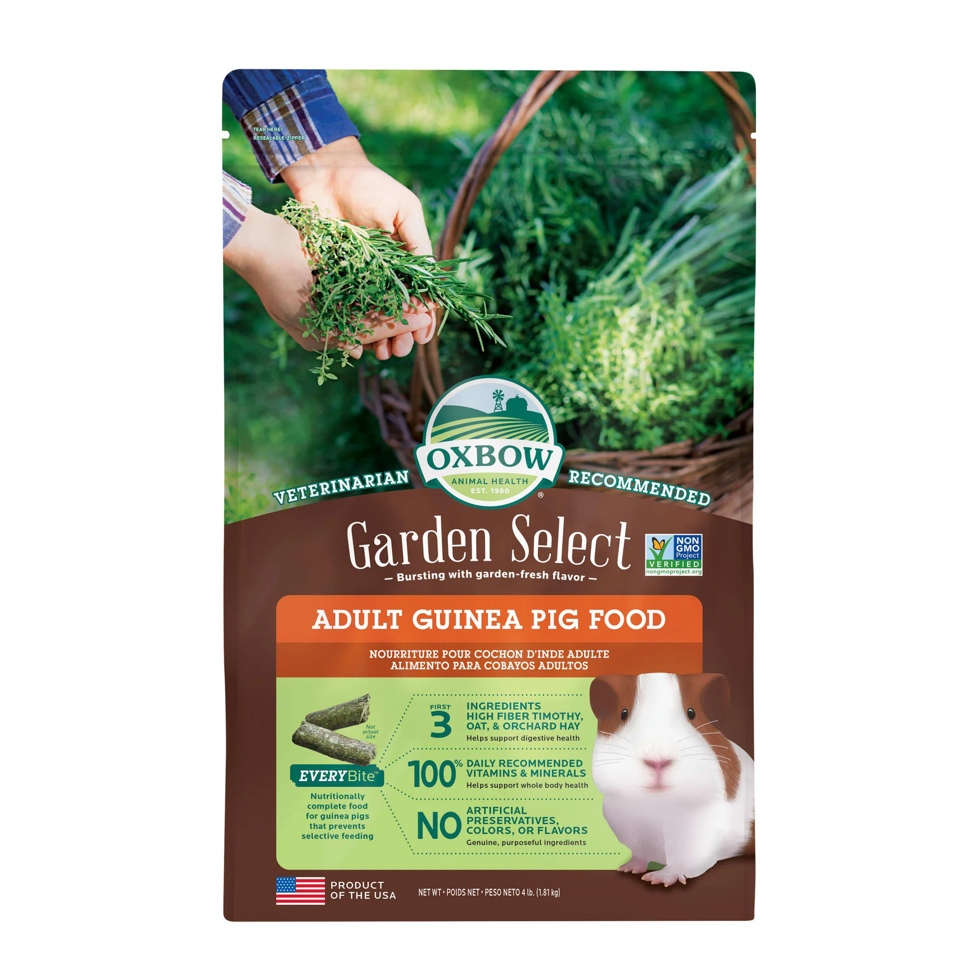 Oxbow Garden Select Natural Science Adult Guinea Pig Food  4 lbs. - Image 1