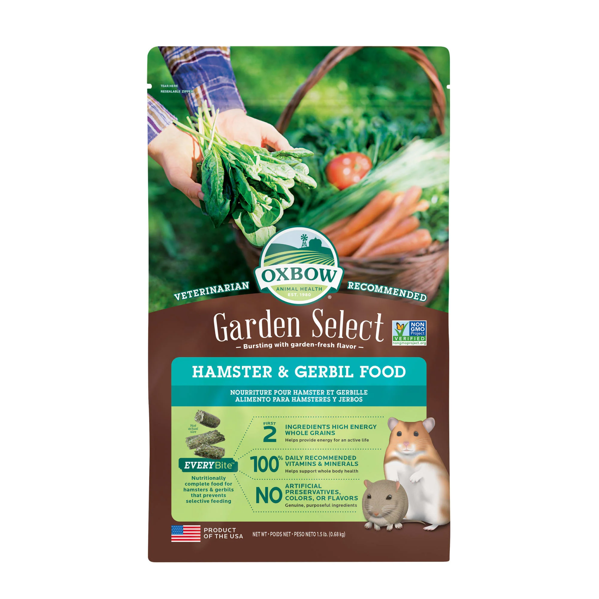Oxbow® Garden Select Hamster & Gerbil Food 1.5 Lbs - Image 1